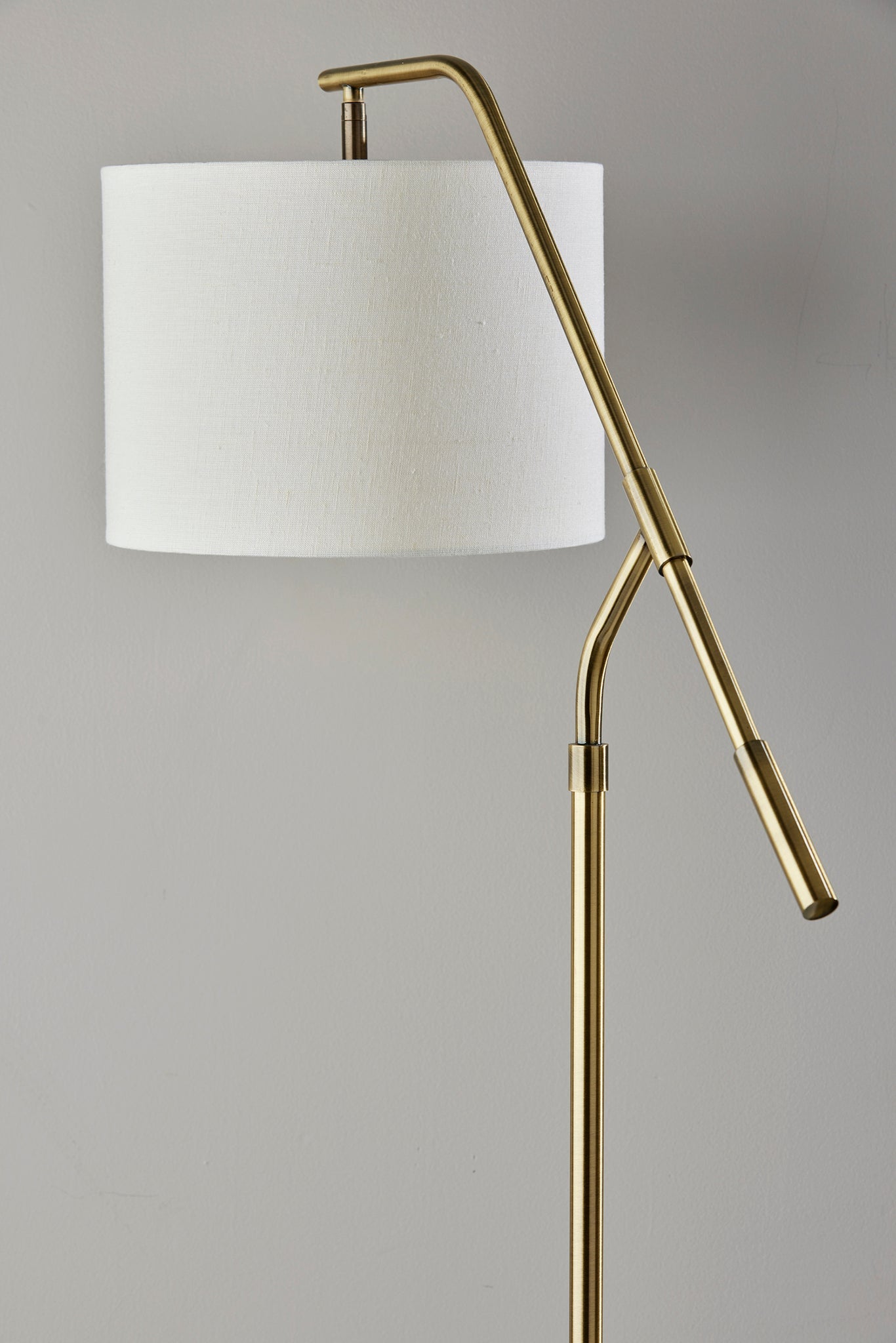 Milo Floor Lamp 60" - Black Off-White Shade-Lighting-DECOROLALA