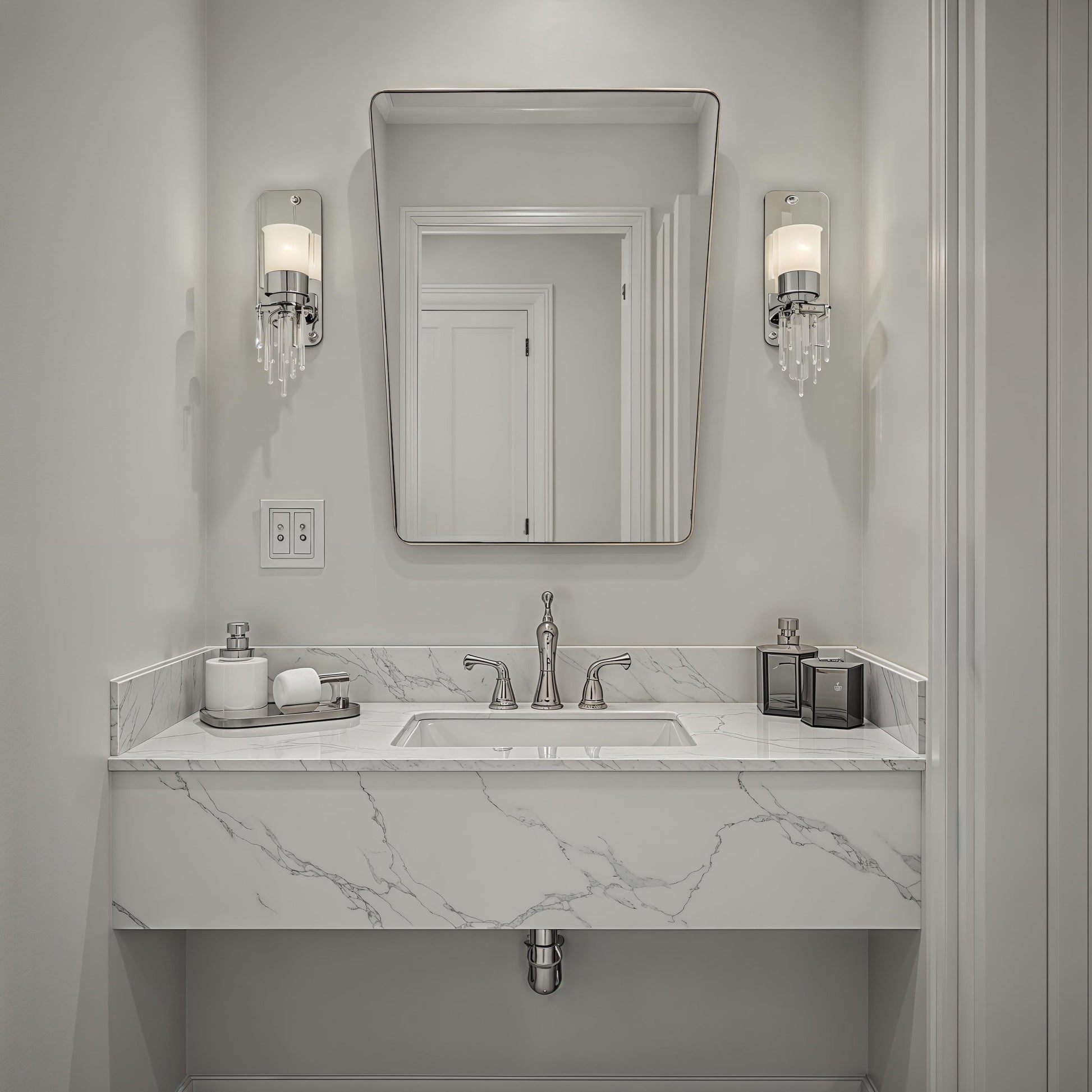 Mily 36" H x 28" W Wall Mirror, Yellow-Mirror-DECOROLALA