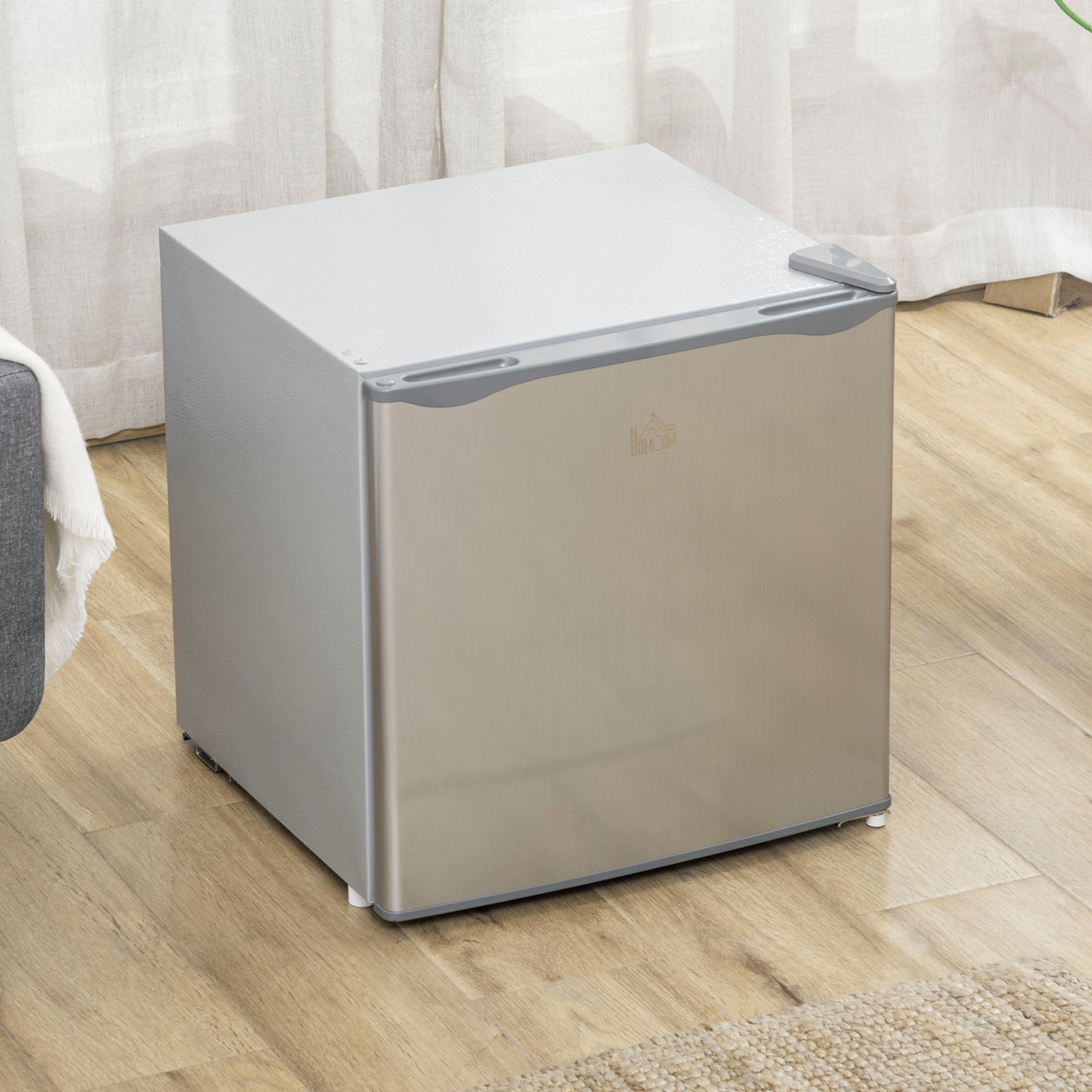 Mini Freezer 1.1 Cu. Ft. Upright Grey-DECOROLALA