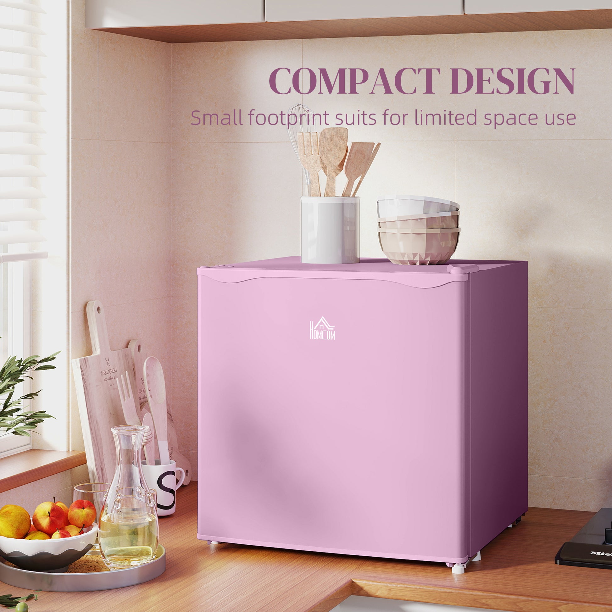 Mini Freezer 1.1 Cu. Ft. Upright Pink-DECOROLALA