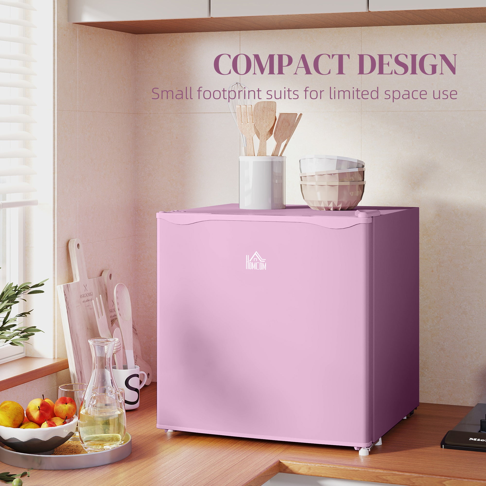 Mini Freezer 1.1 Cu. Ft. Upright Pink-DECOROLALA