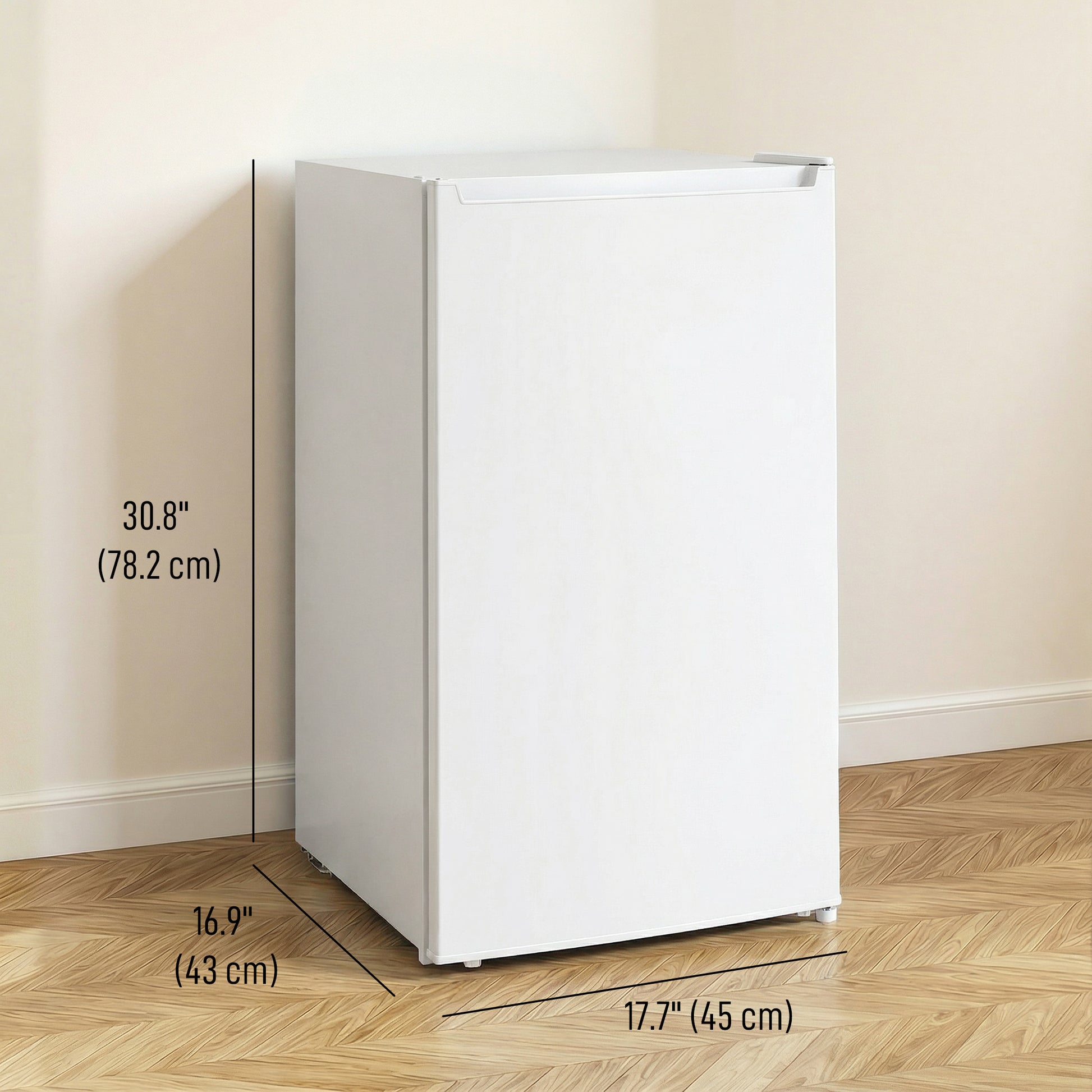 Mini Freezer 2.1 Cu. Ft. Upright White-DECOROLALA