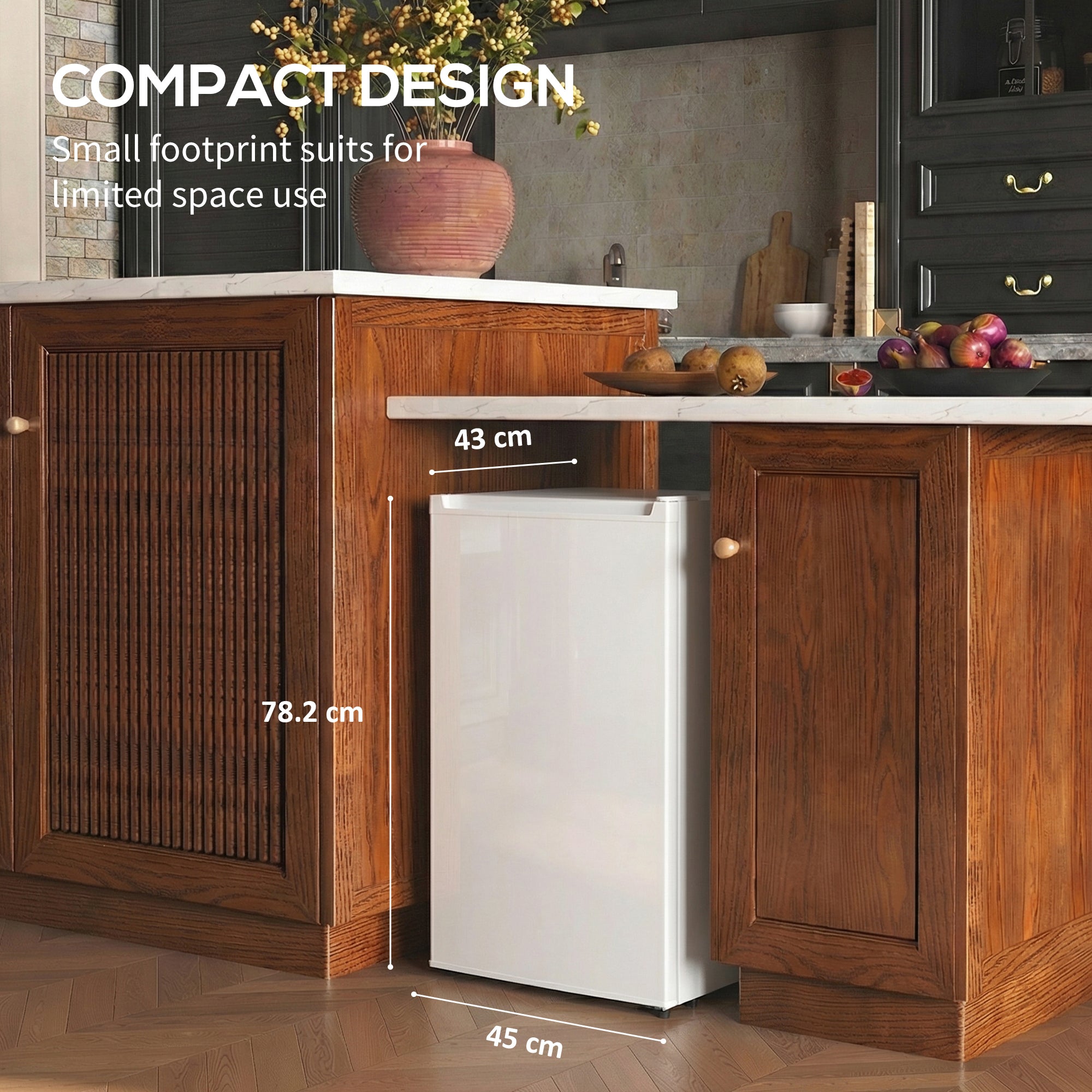 Mini Freezer 2.1 Cu. Ft. Upright White-DECOROLALA