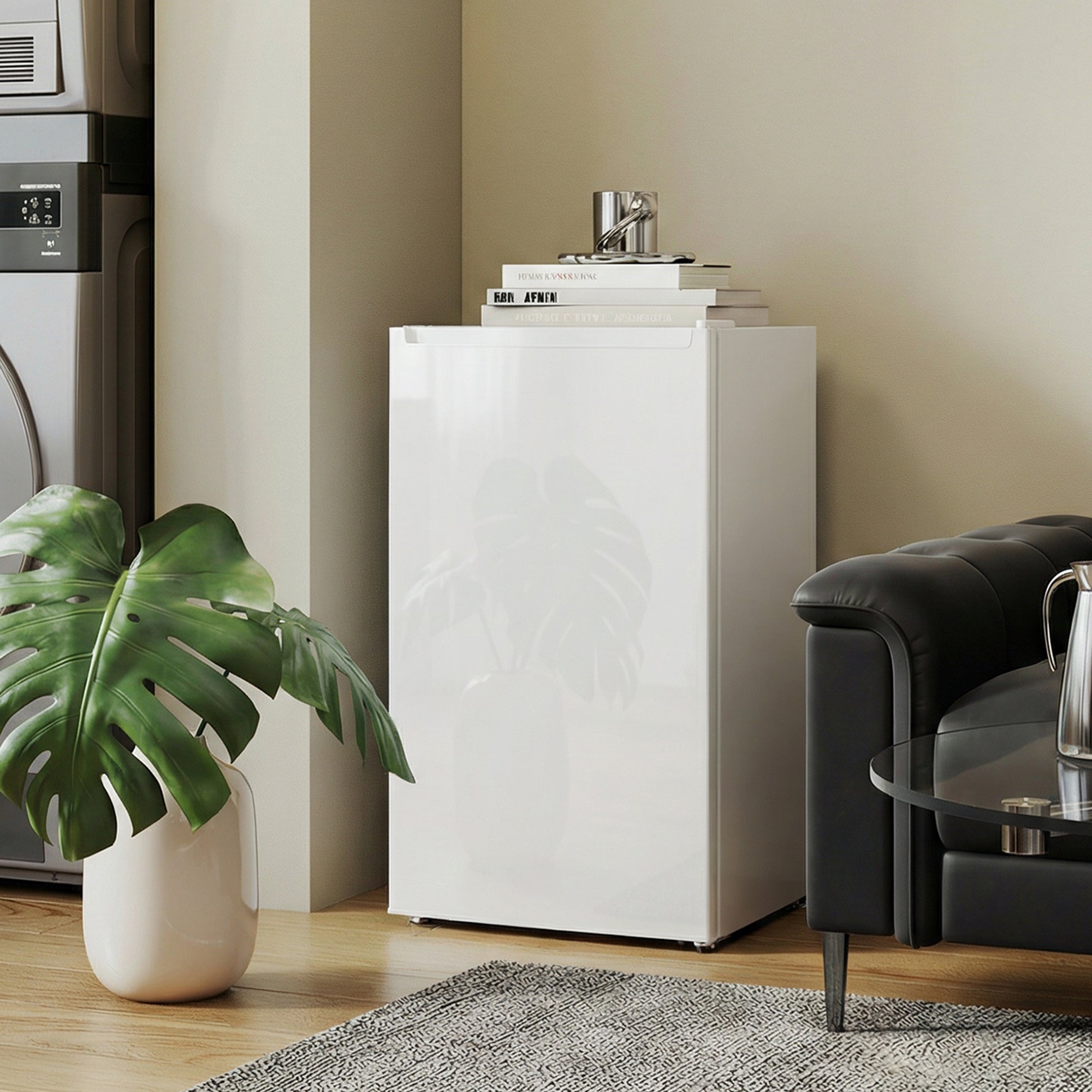 Mini Freezer 2.1 Cu. Ft. Upright White-DECOROLALA