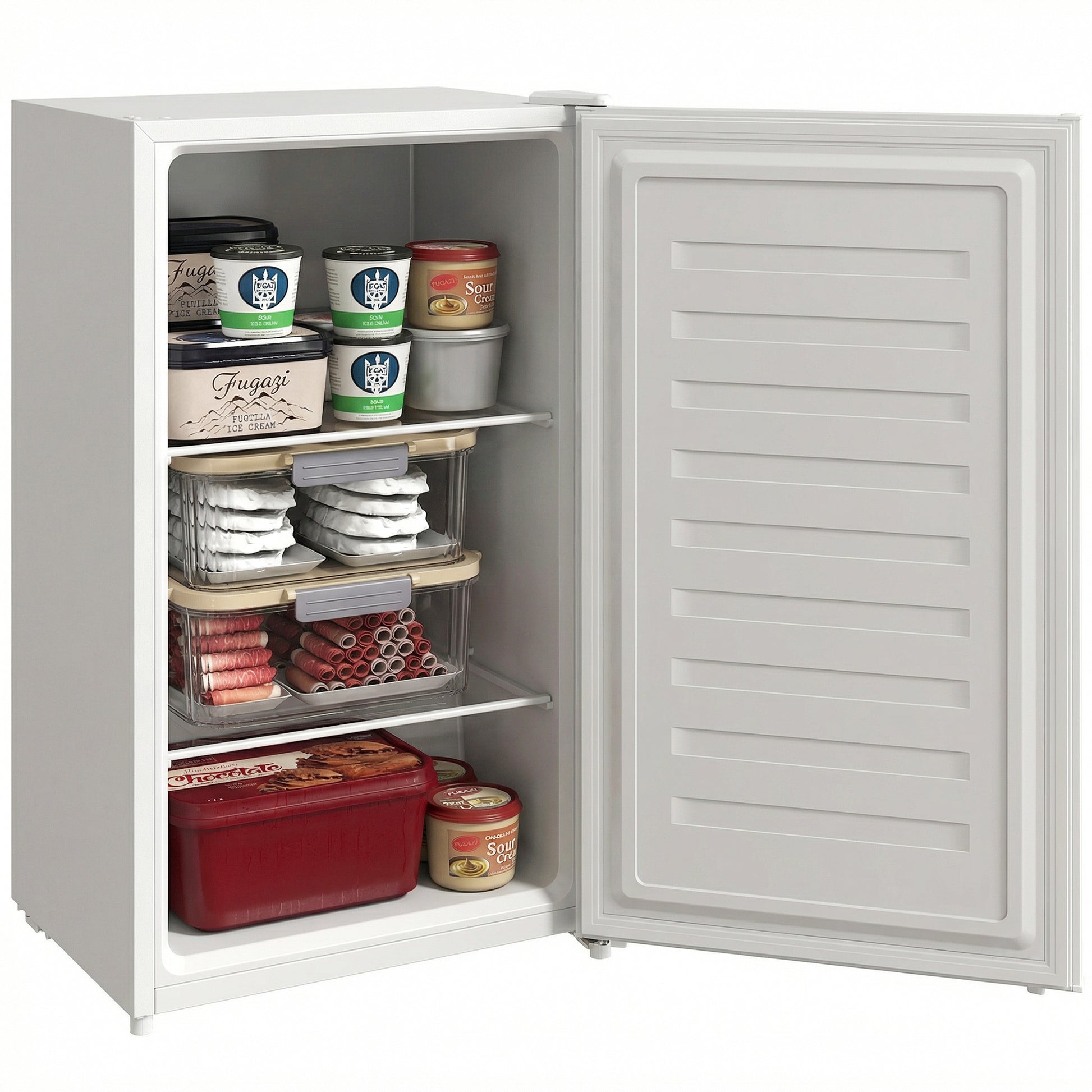 Mini Freezer 2.1 Cu. Ft. Upright White-DECOROLALA