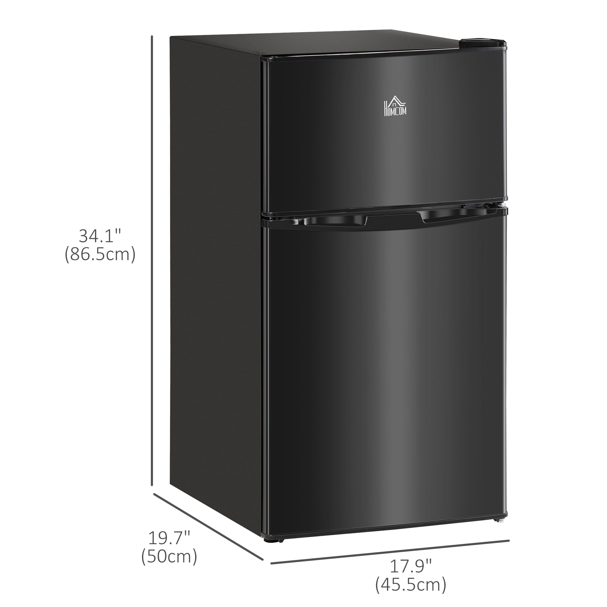 Mini Fridge 3.2 Cu Ft Freezer Black-DECOROLALA
