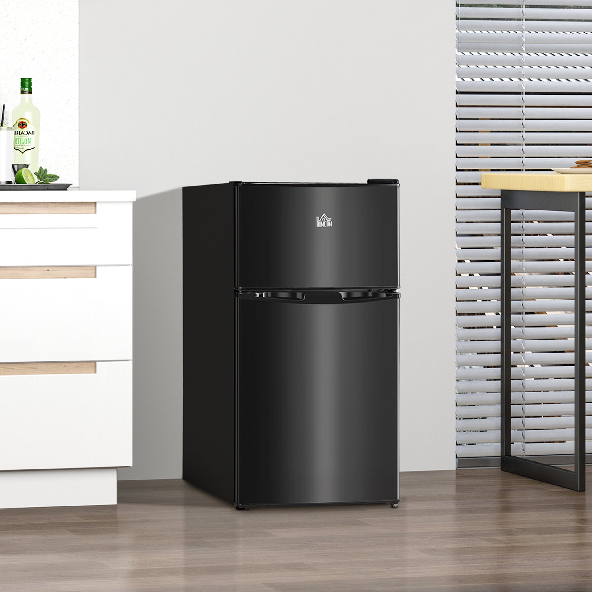 Mini Fridge 3.2 Cu Ft Freezer Black-DECOROLALA
