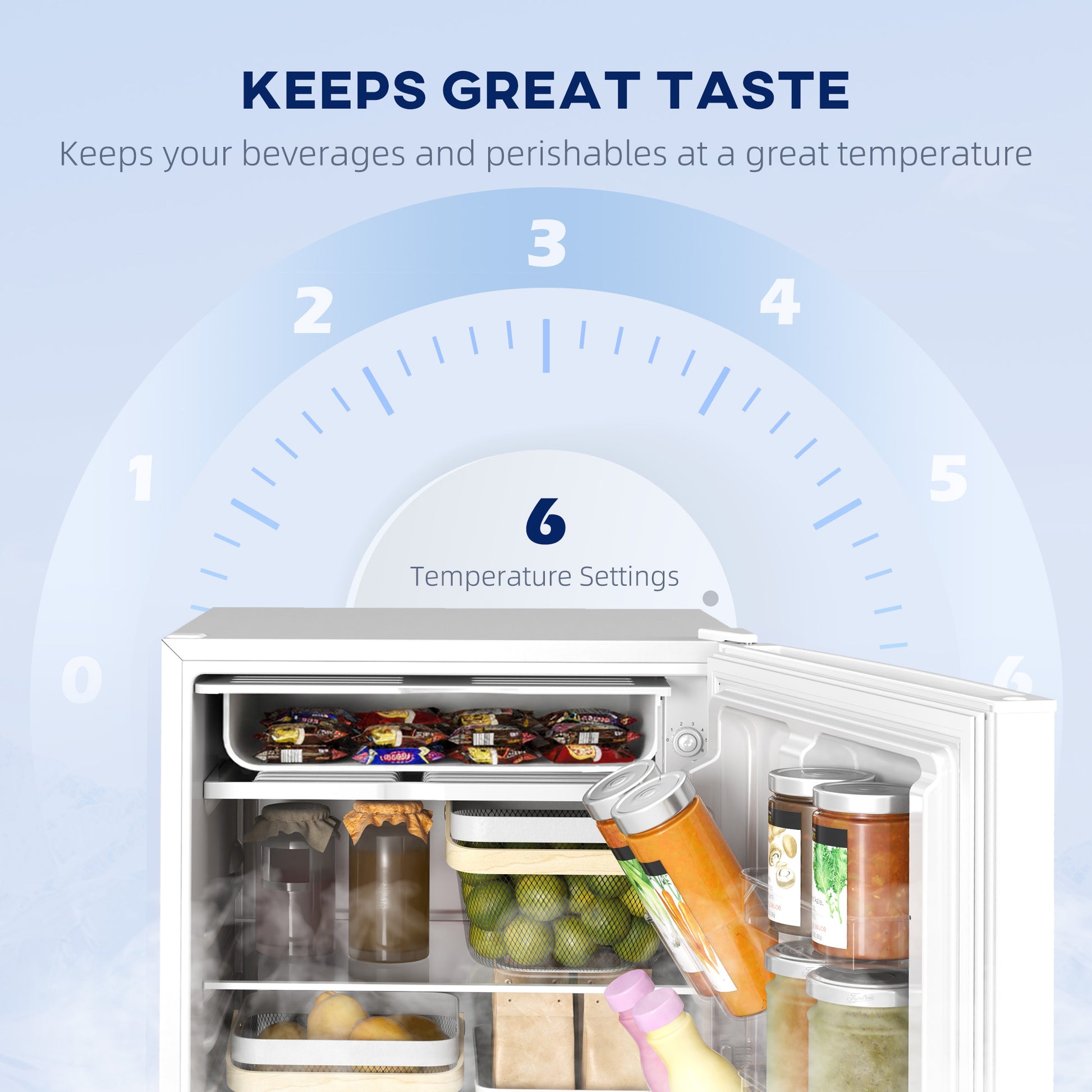 Mini Fridge 4.5 Cu Ft White Reversible Door-DECOROLALA