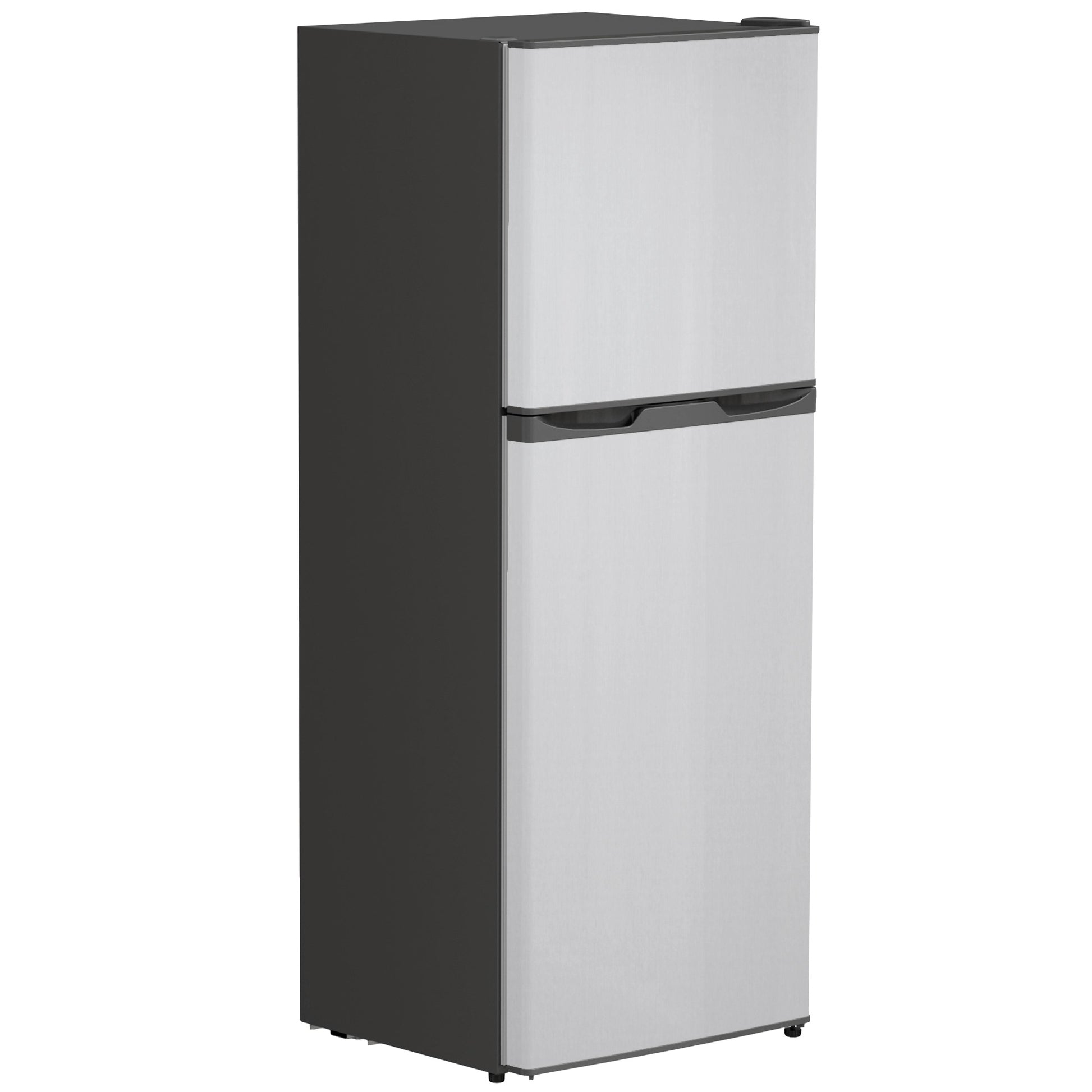 Mini Fridge 4.6 Cu.Ft Double Door Silver-DECOROLALA