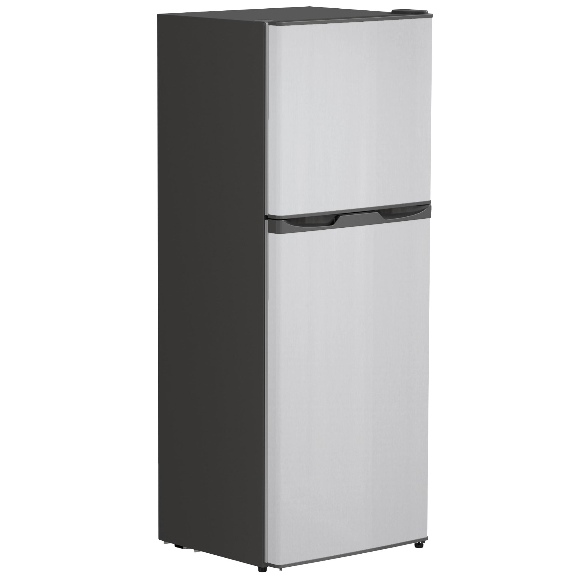 Mini Fridge 4.6 Cu.Ft Double Door Silver-DECOROLALA