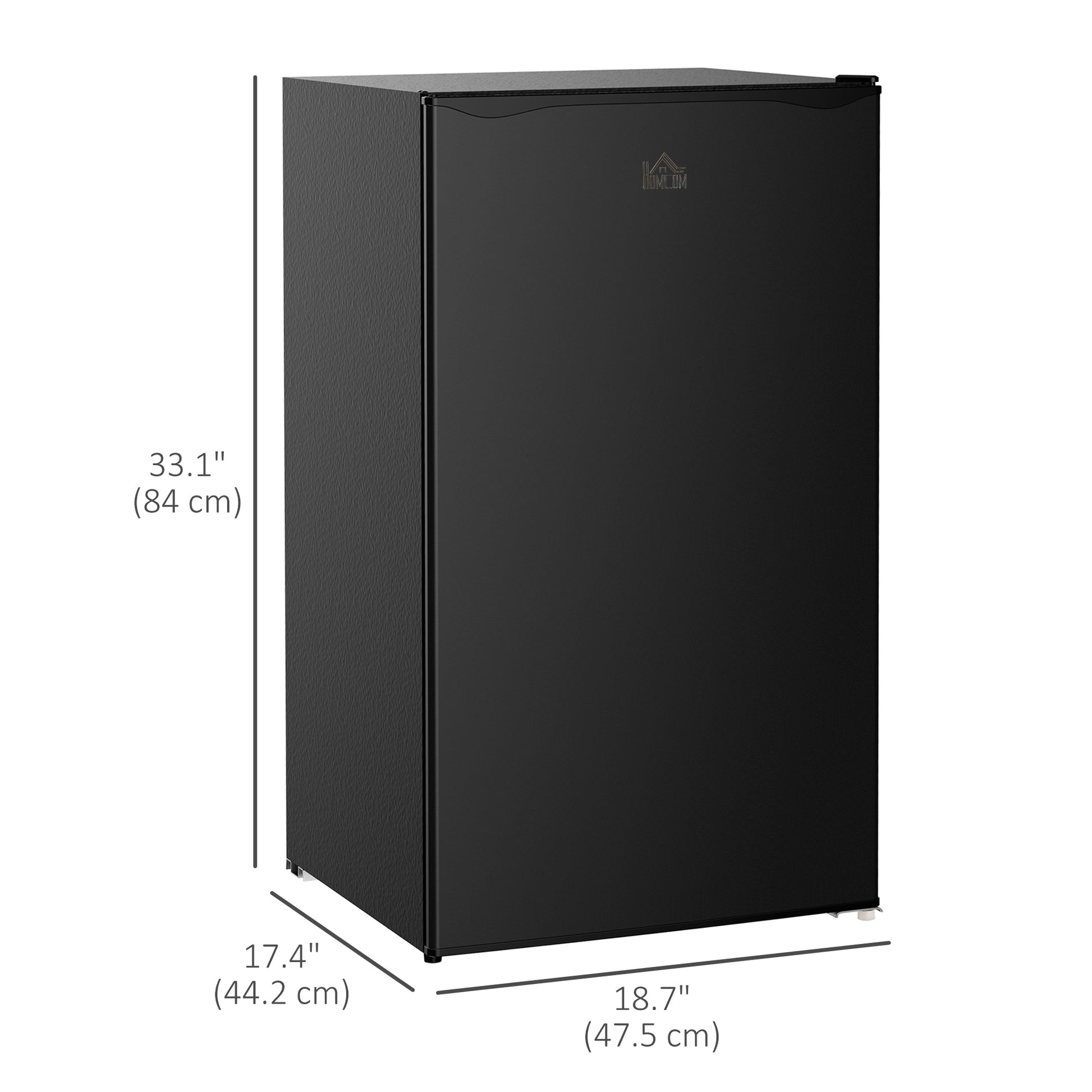 Mini Fridge Freezer 3.2 Cu.Ft Black-DECOROLALA