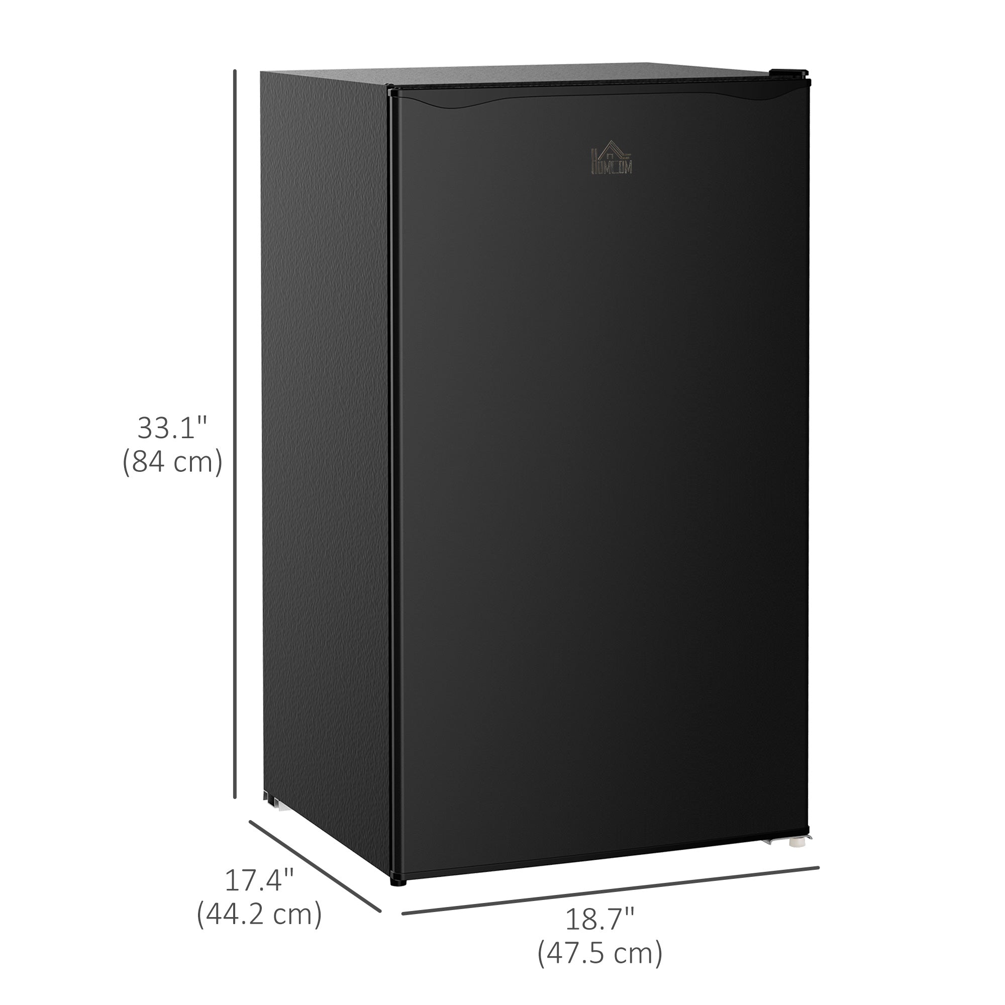 Mini Fridge Freezer 3.2 Cu.Ft Black-DECOROLALA