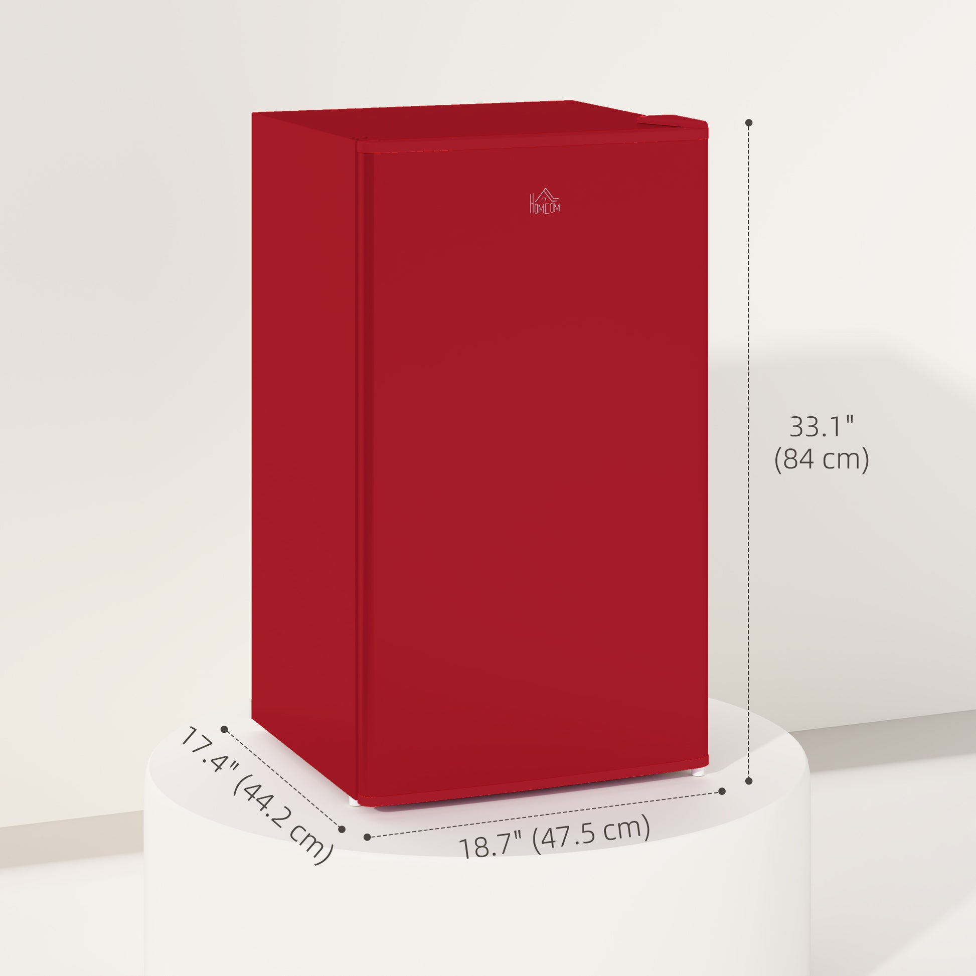 Mini Fridge Freezer 3.2 Cu.Ft Red-DECOROLALA