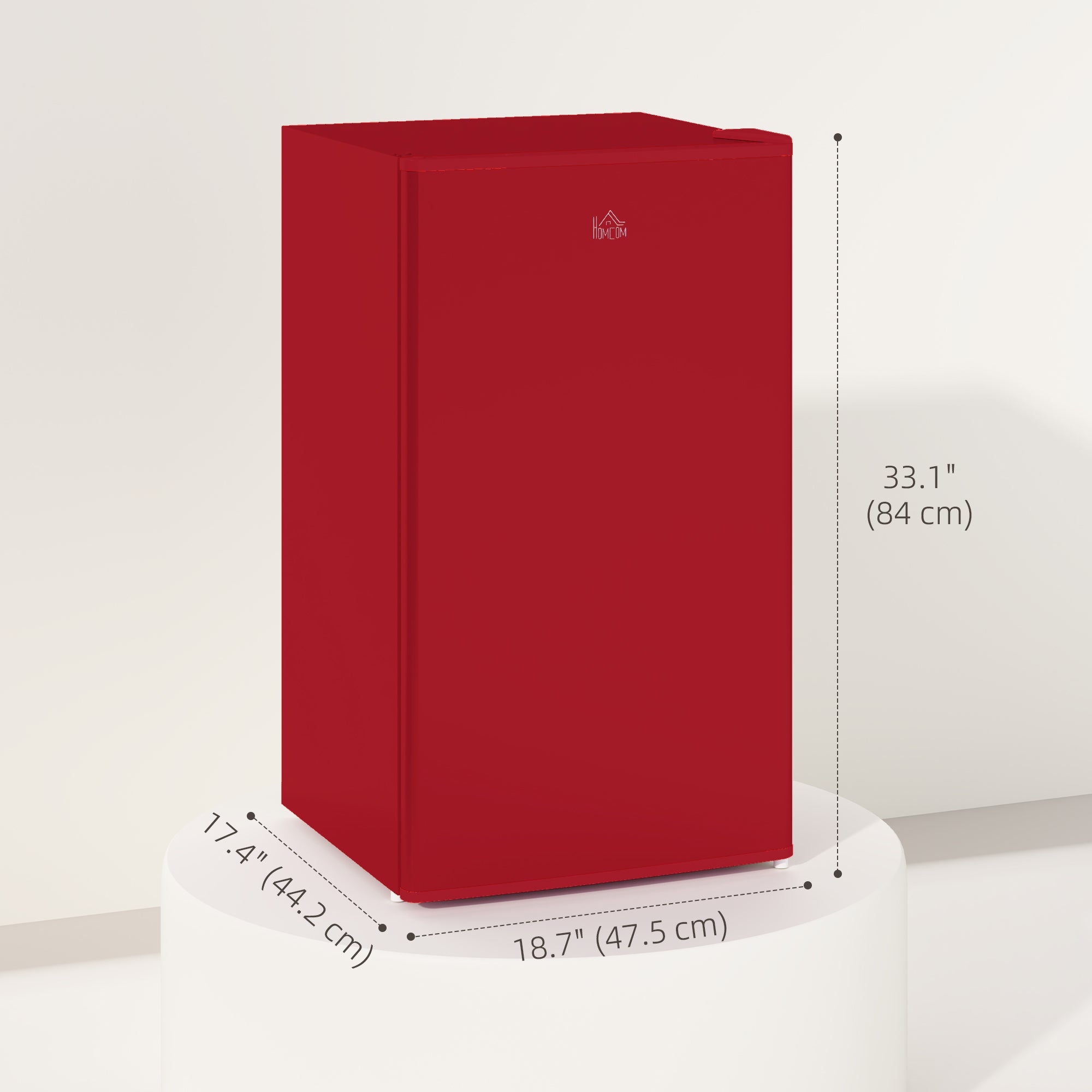 Mini Fridge Freezer 3.2 Cu.Ft Red-DECOROLALA