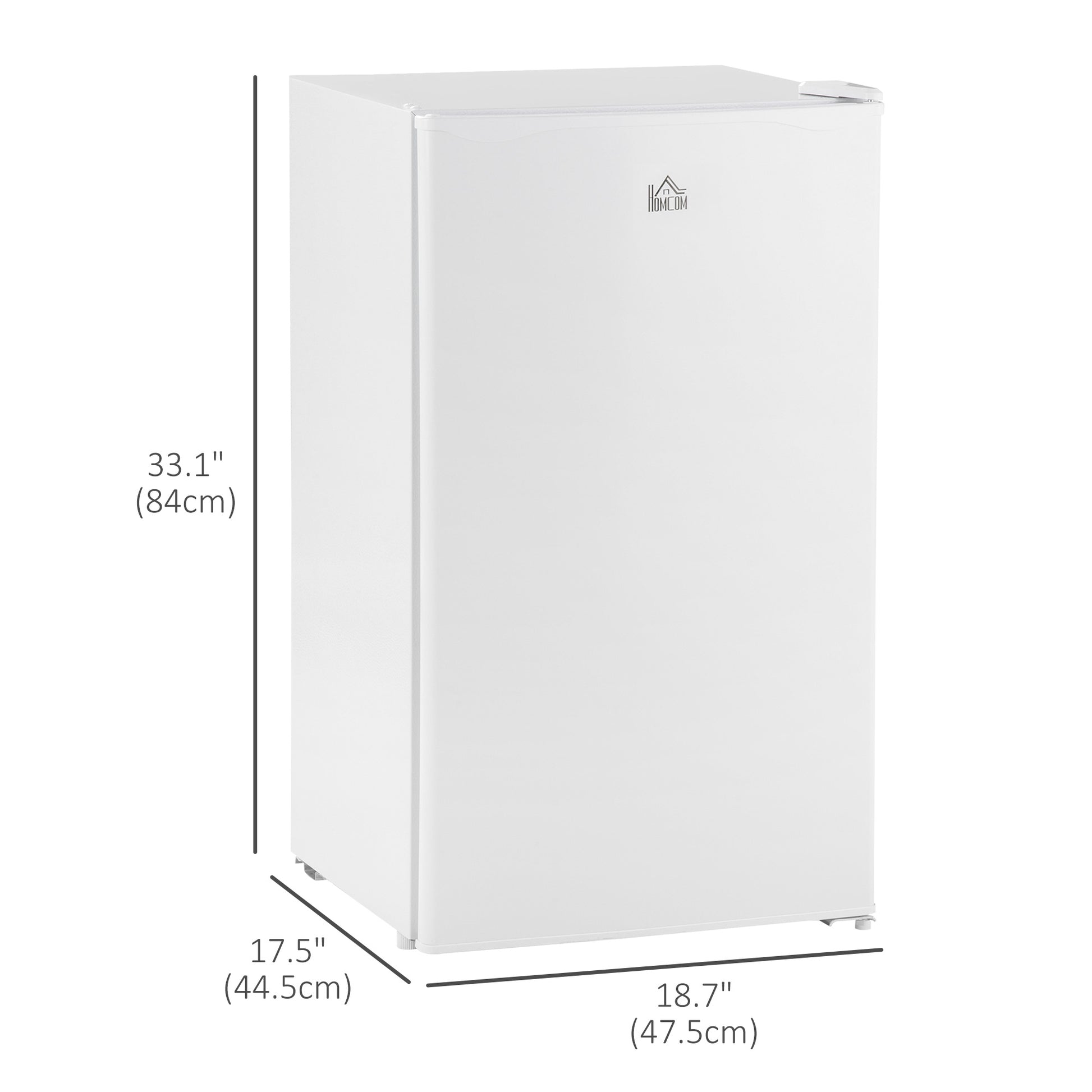 Mini Fridge Freezer 3.2 Cu.Ft White-DECOROLALA