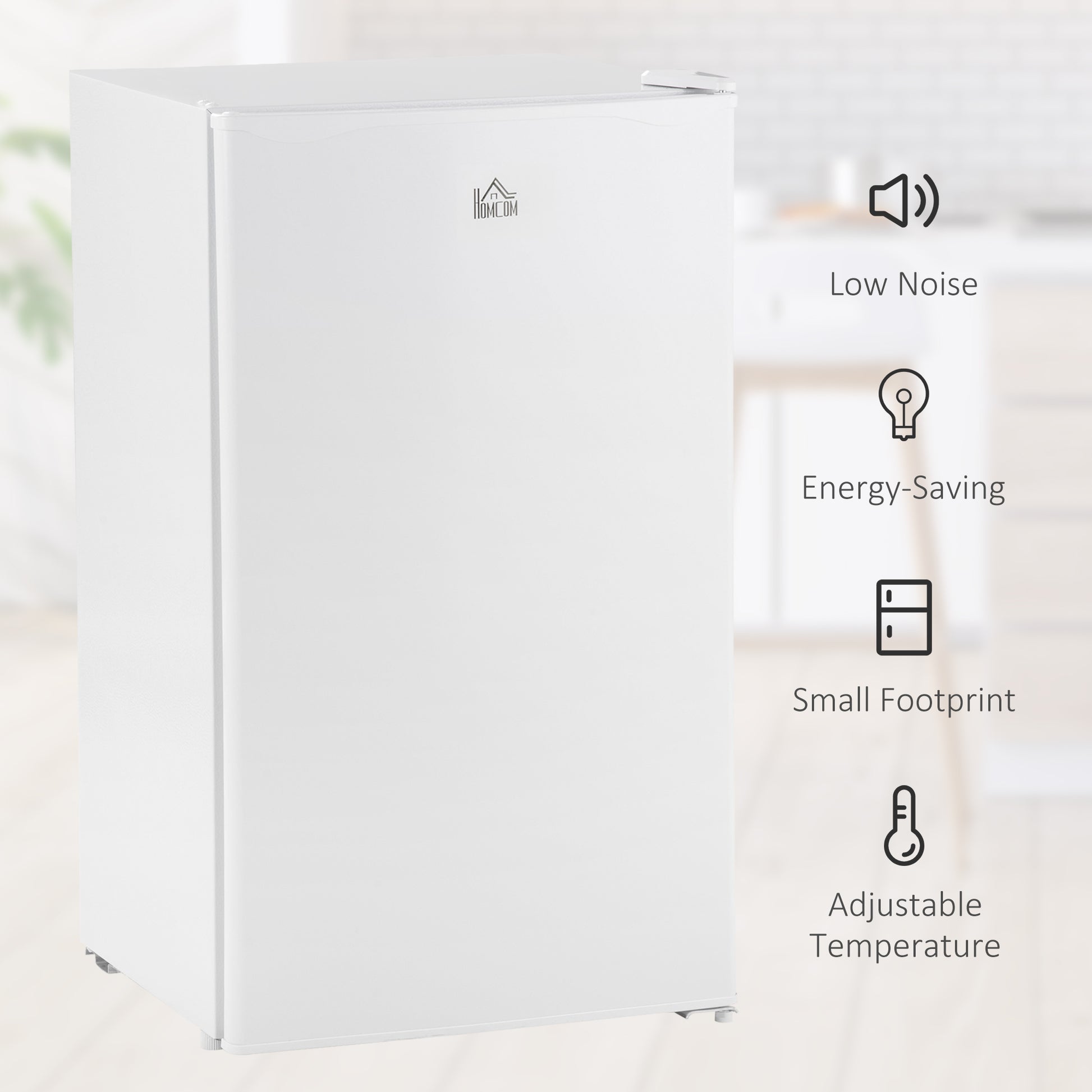 Mini Fridge Freezer 3.2 Cu.Ft White-DECOROLALA