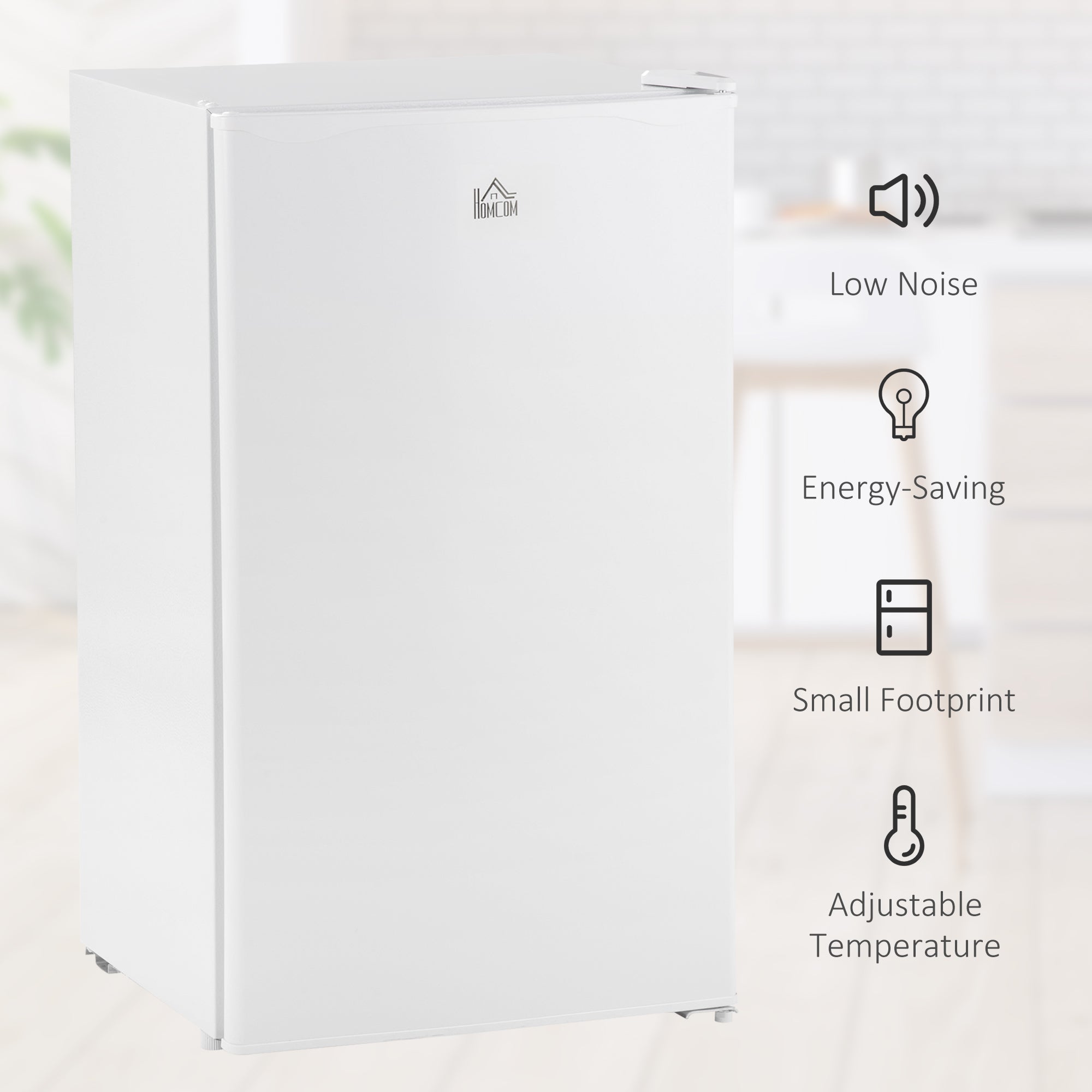 Mini Fridge Freezer 3.2 Cu.Ft White-DECOROLALA