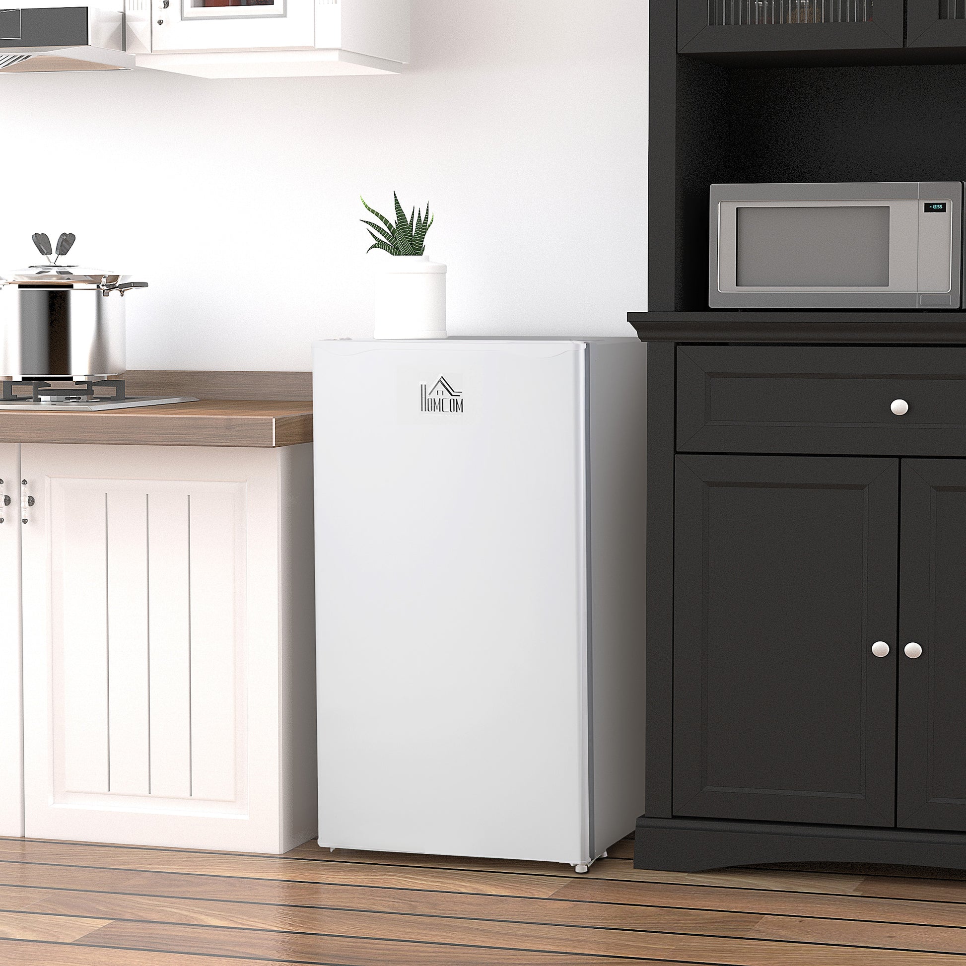 Mini Fridge Freezer 3.2 Cu.Ft White-DECOROLALA