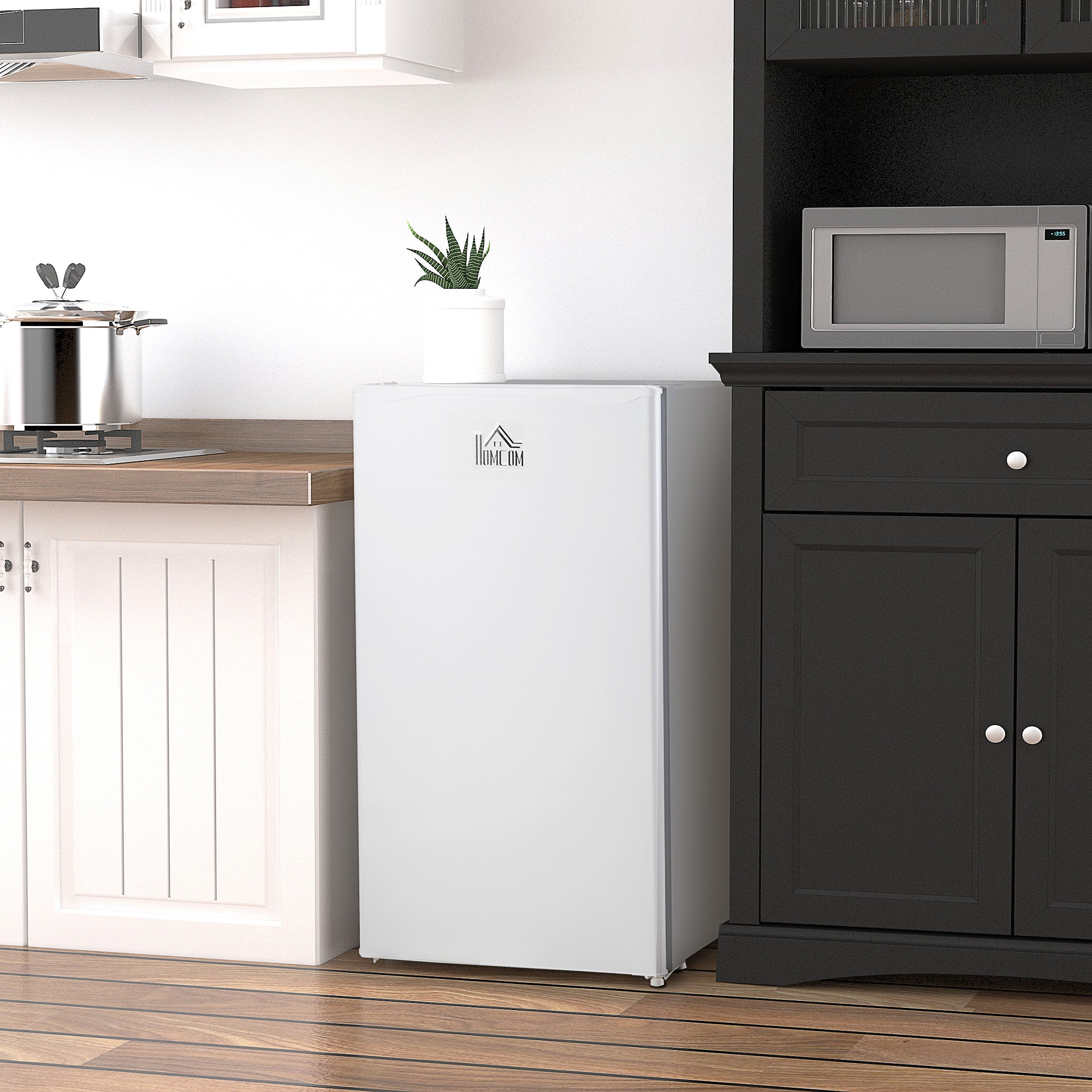 Mini Fridge Freezer 3.2 Cu.Ft White-DECOROLALA