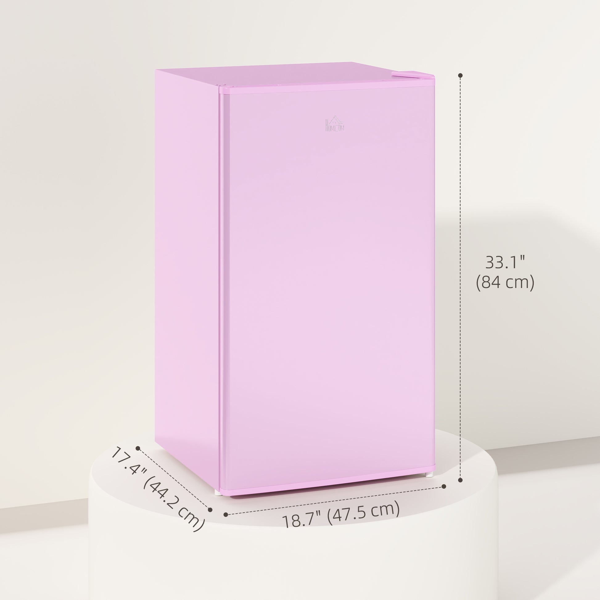 Mini Fridge with Freezer 3.2 Cu.Ft Pink-DECOROLALA
