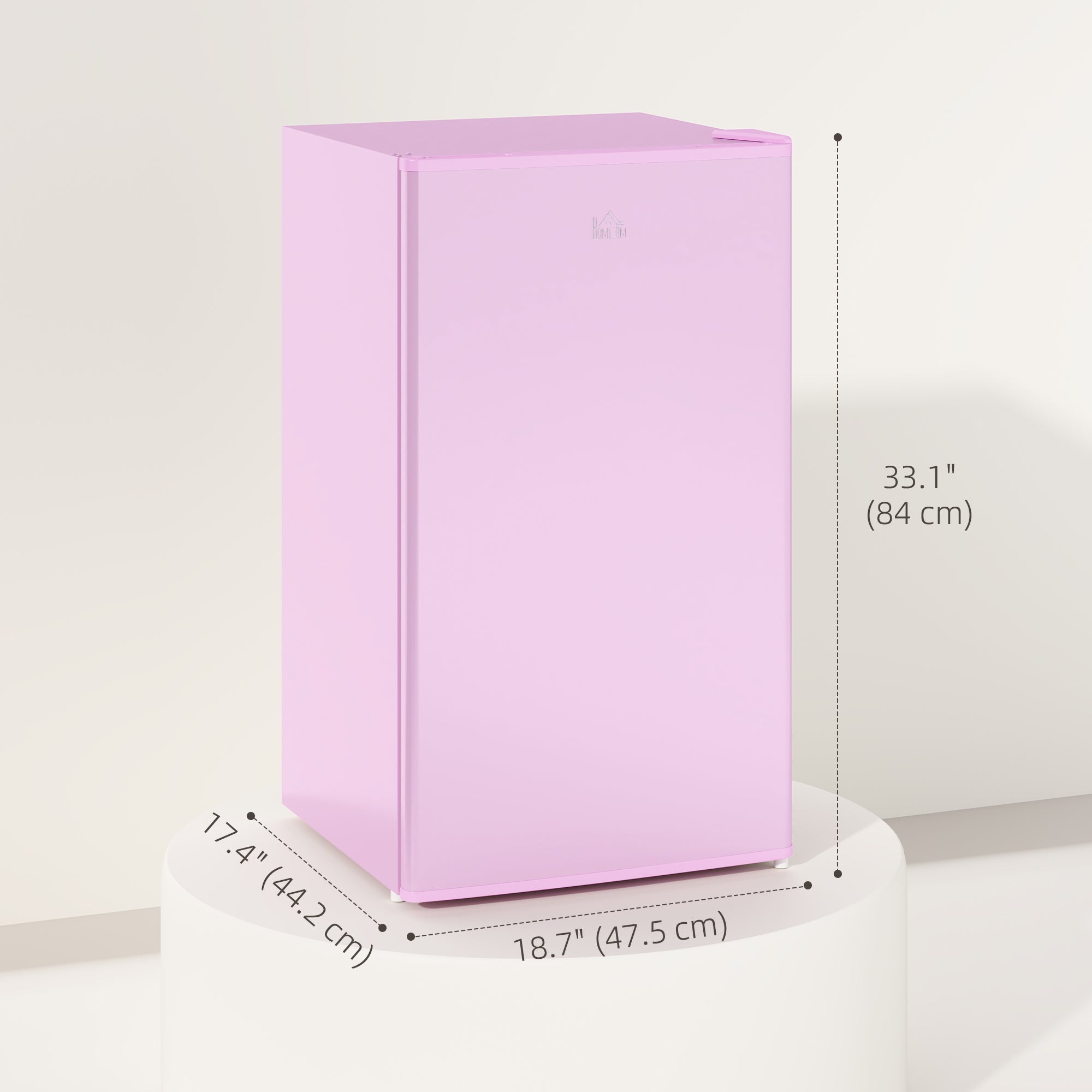 Mini Fridge with Freezer 3.2 Cu.Ft Pink-DECOROLALA