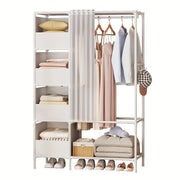Minimalist Dustproof Freestanding Coat Rack - Foldable Wardrobe-Coat & Hat Racks-DECOROLALA
