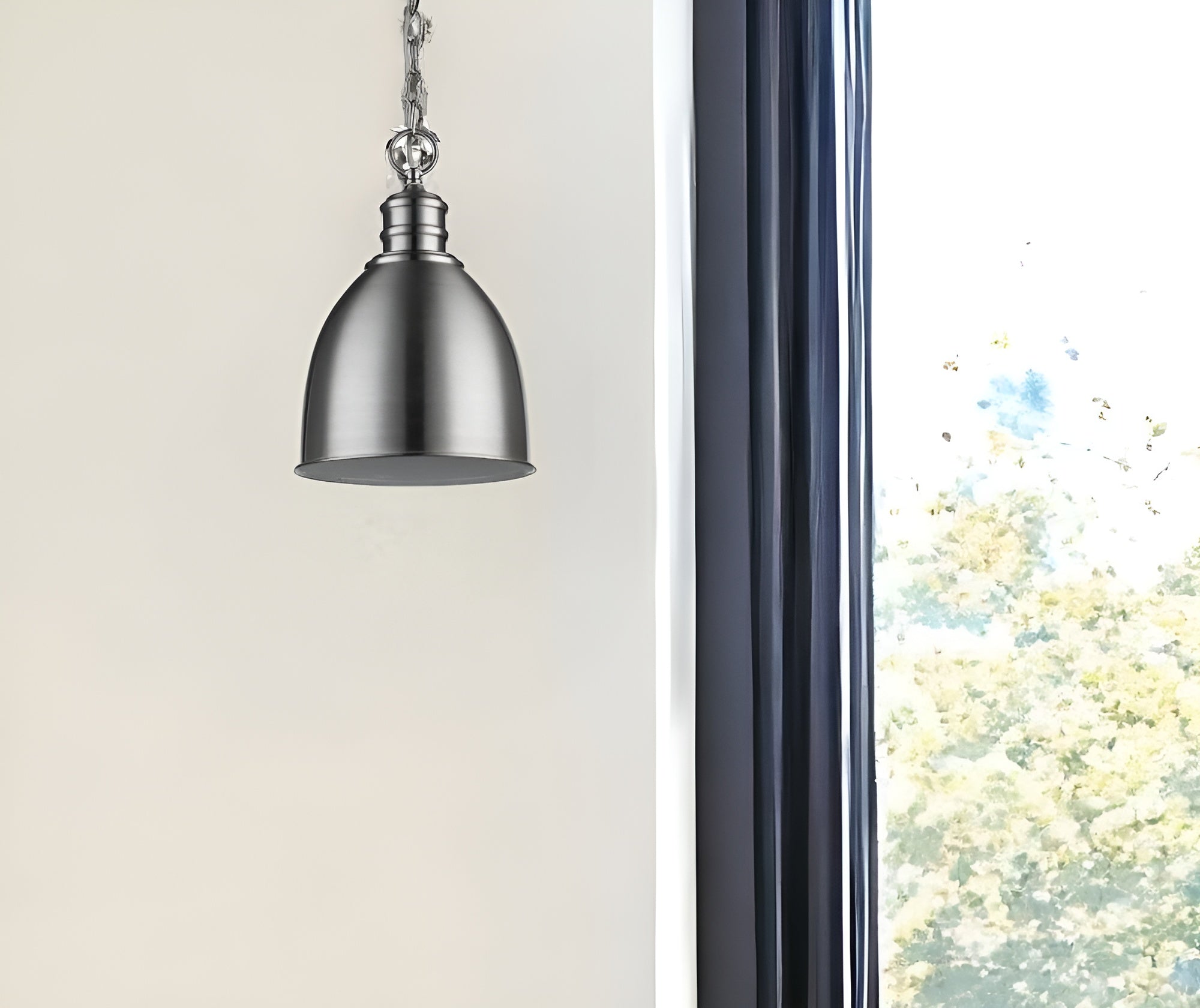 Minimalist Silver Metal Pendant Hanging Light-Pendants-Hanging Lights-DECOROLALA