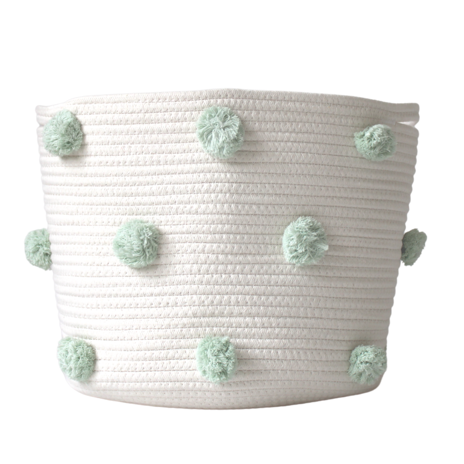 Mint Pom Basket - Large-Basket-DECOROLALA