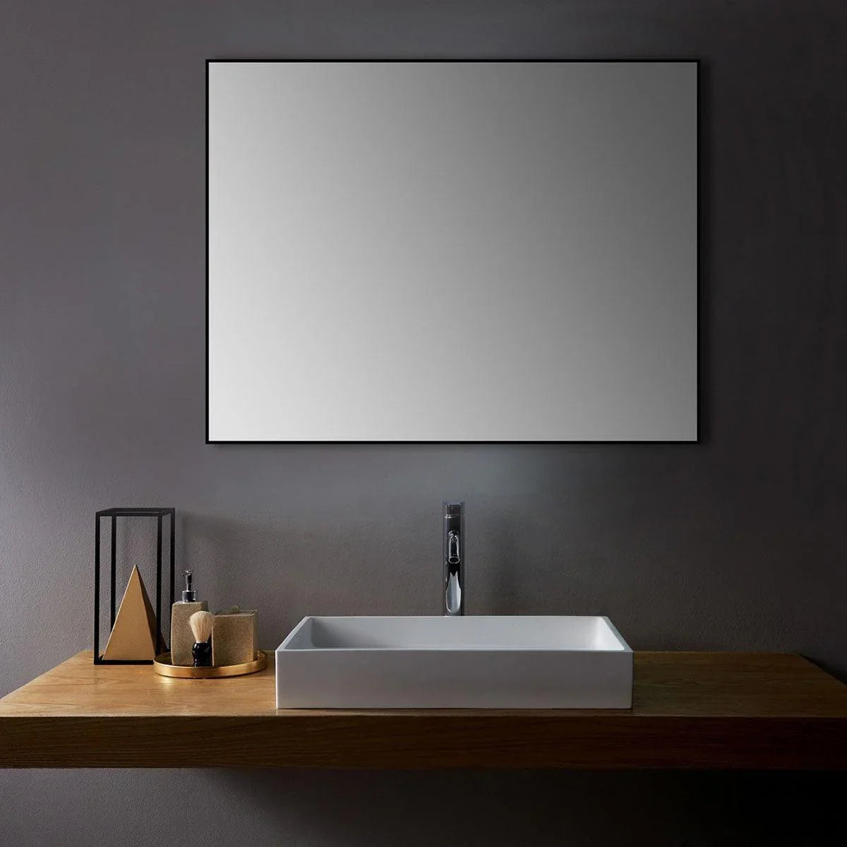 Mirror Edge 36" - Black Aluminum Framed-Migration_Mirrors-DECOROLALA