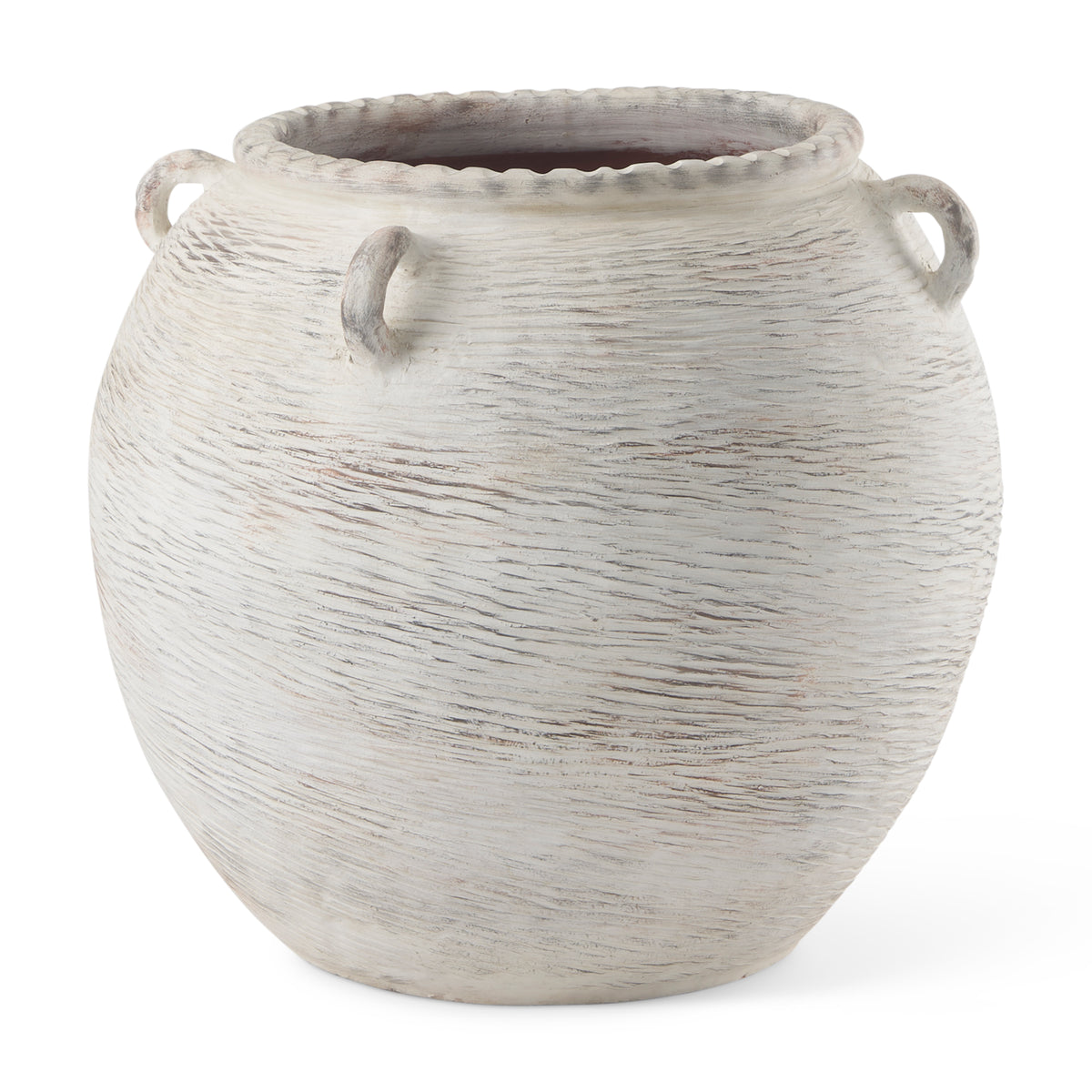 Misha 25.2L x 25.2W x 22.4H Cream Ceramic Floor Vase-Vase-DECOROLALA