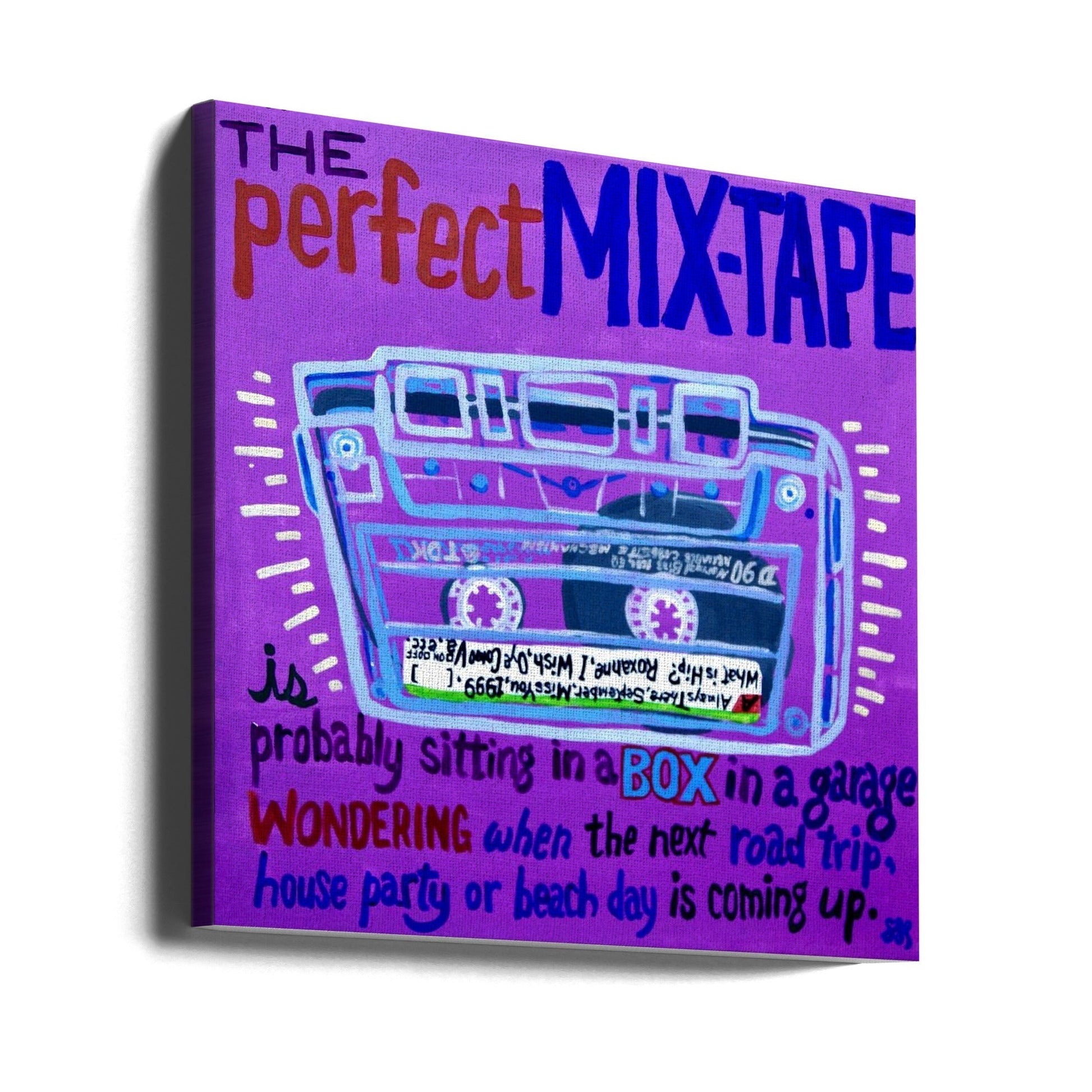 Mix Tape Canvas Print by Steve Spencer-Canvas Print-DECOROLALA