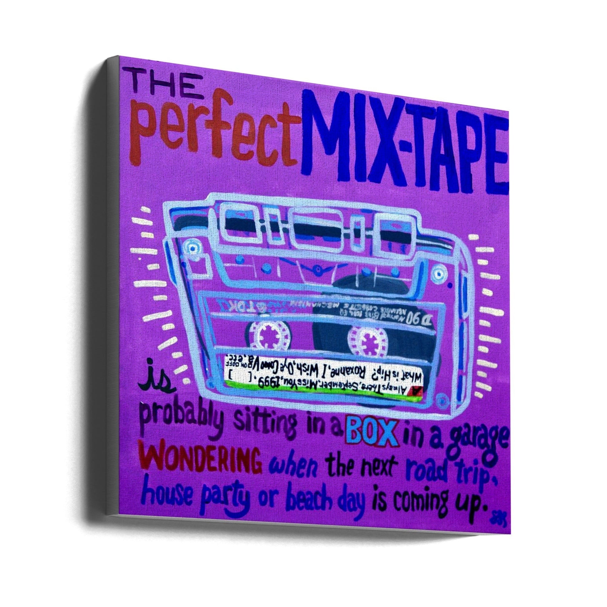 Mix Tape Canvas Print by Steve Spencer-Canvas Print-DECOROLALA