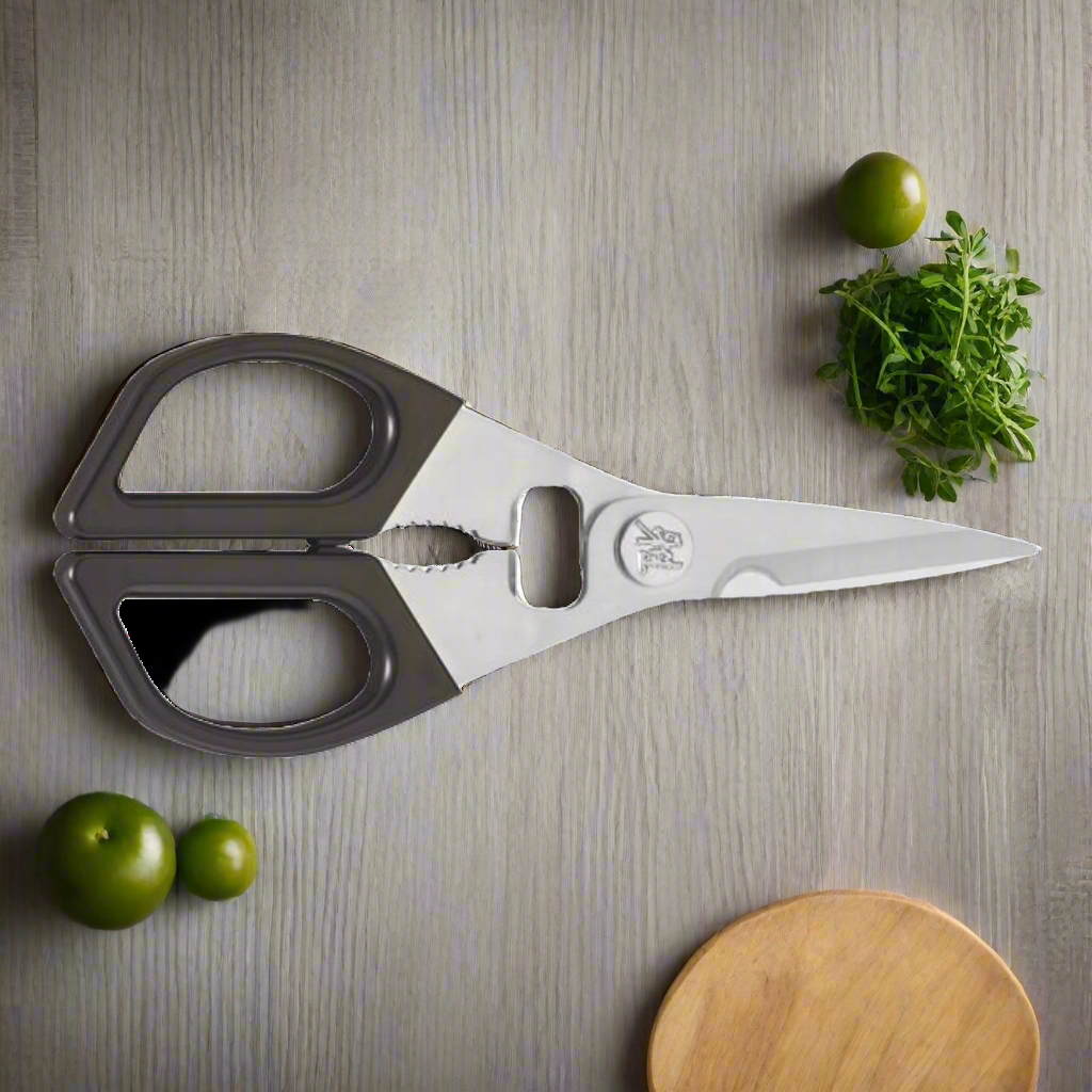 Miyabi 22cm Kitchen Shears - Stainless Steel Black Handle-Kitchen Shears-DECOROLALA