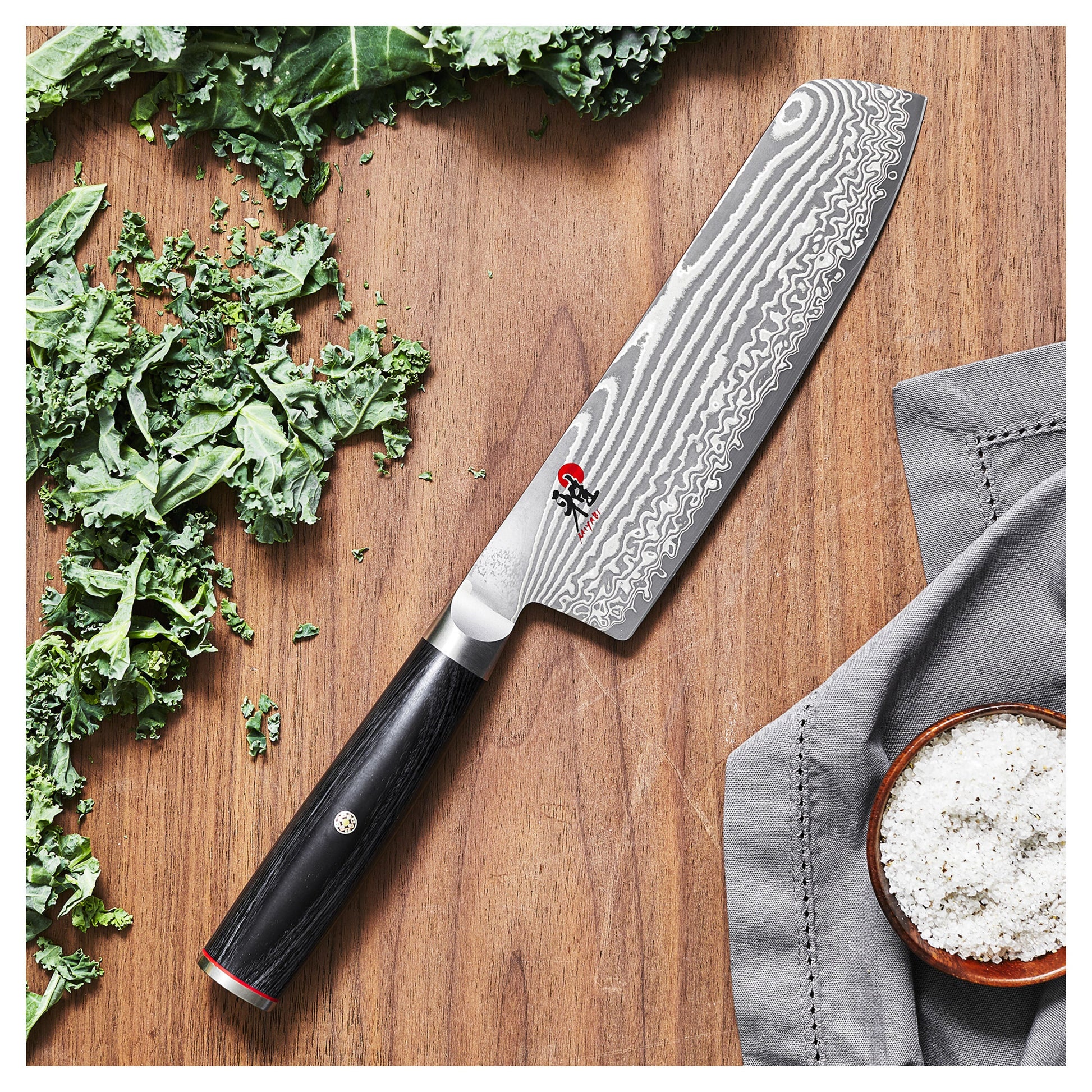 Miyabi 5000 FC-D Kaizen Nakiri Knife - 6.5" Damascus Black-Nakiri Knife-DECOROLALA
