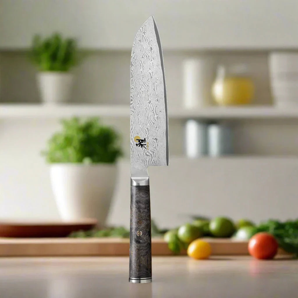 Miyabi 5000 MCD 67 7-Inch Santoku Knife - Brown Handle-Gyuto-DECOROLALA