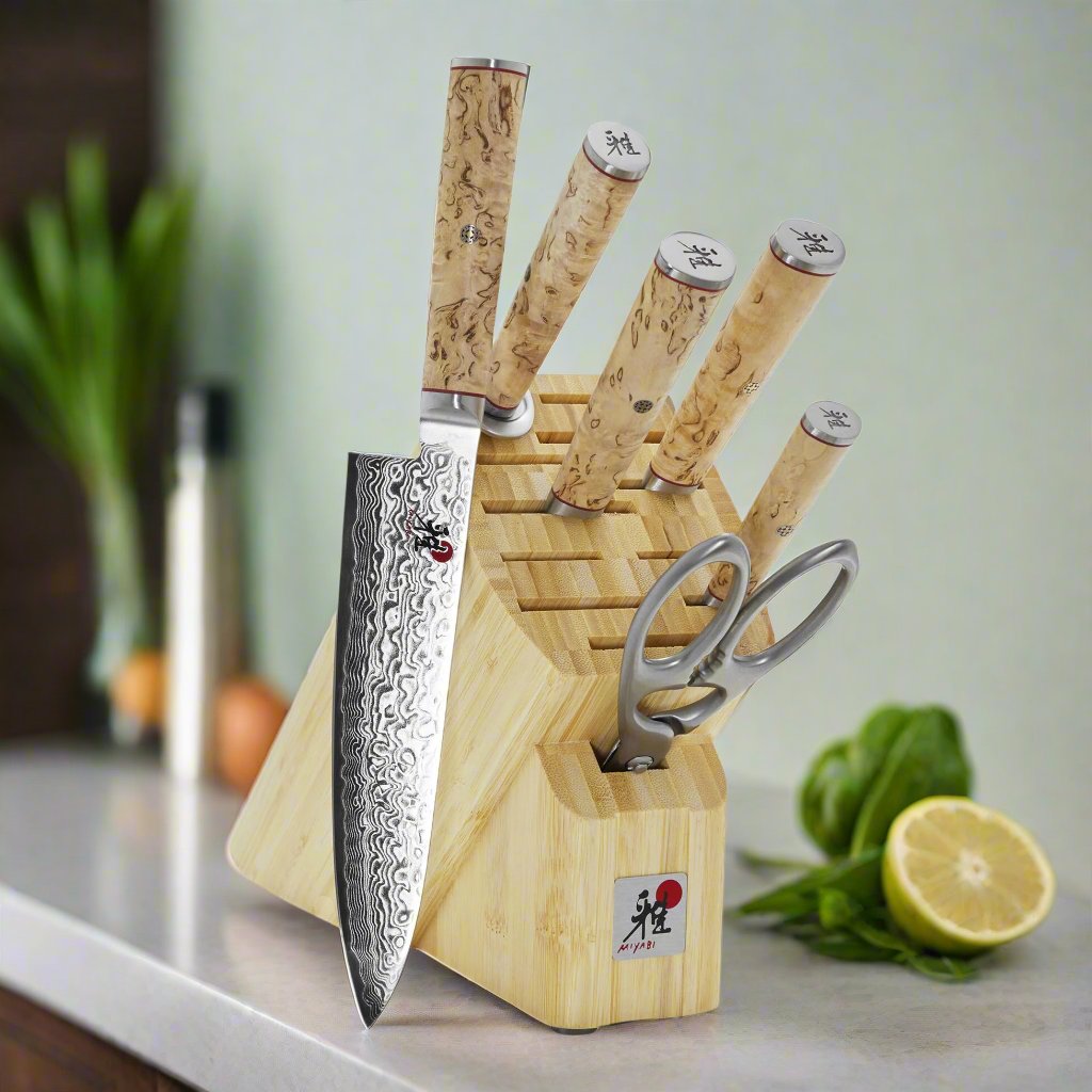 Miyabi Birchwood 5000MCD 7-Piece Knife Block Set-Knife Set-DECOROLALA