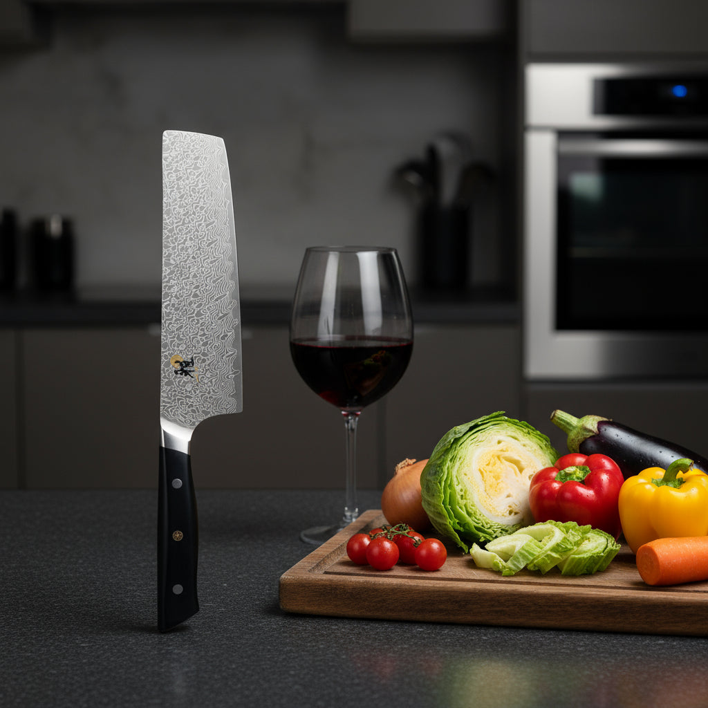 Miyabi Hibana 800DP 6.5Ó Nakiri Knife - Damascus Steel-Kitchen Knives-DECOROLALA