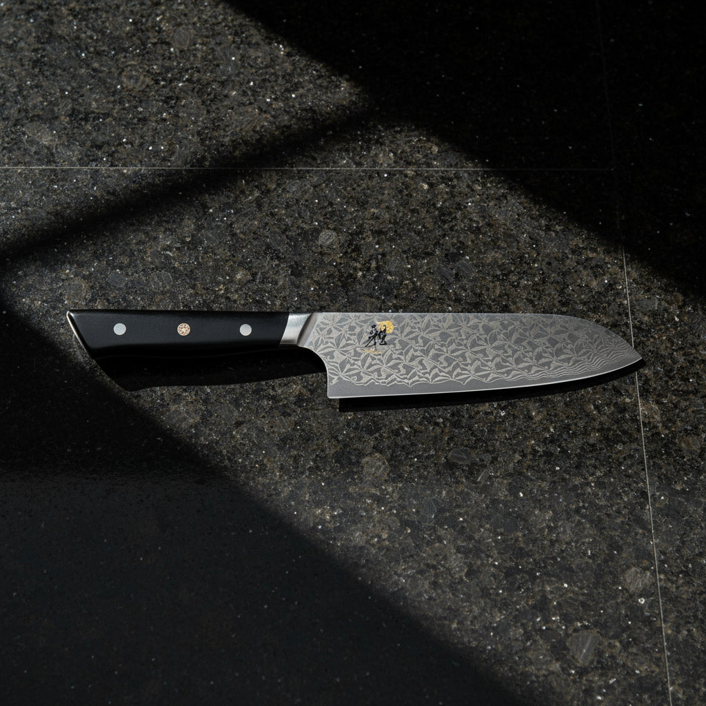 Miyabi Hibana 800DP 7-inch, Santoku Damascus Steel-Kitchen Knives-DECOROLALA