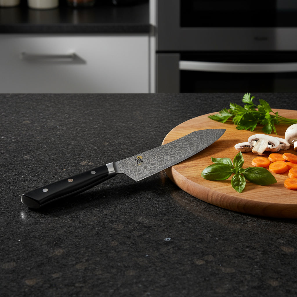 Miyabi Hibana 800DP 7Ó Rocking Santoku Knife - Damascus Steel-Kitchen Knives-DECOROLALA