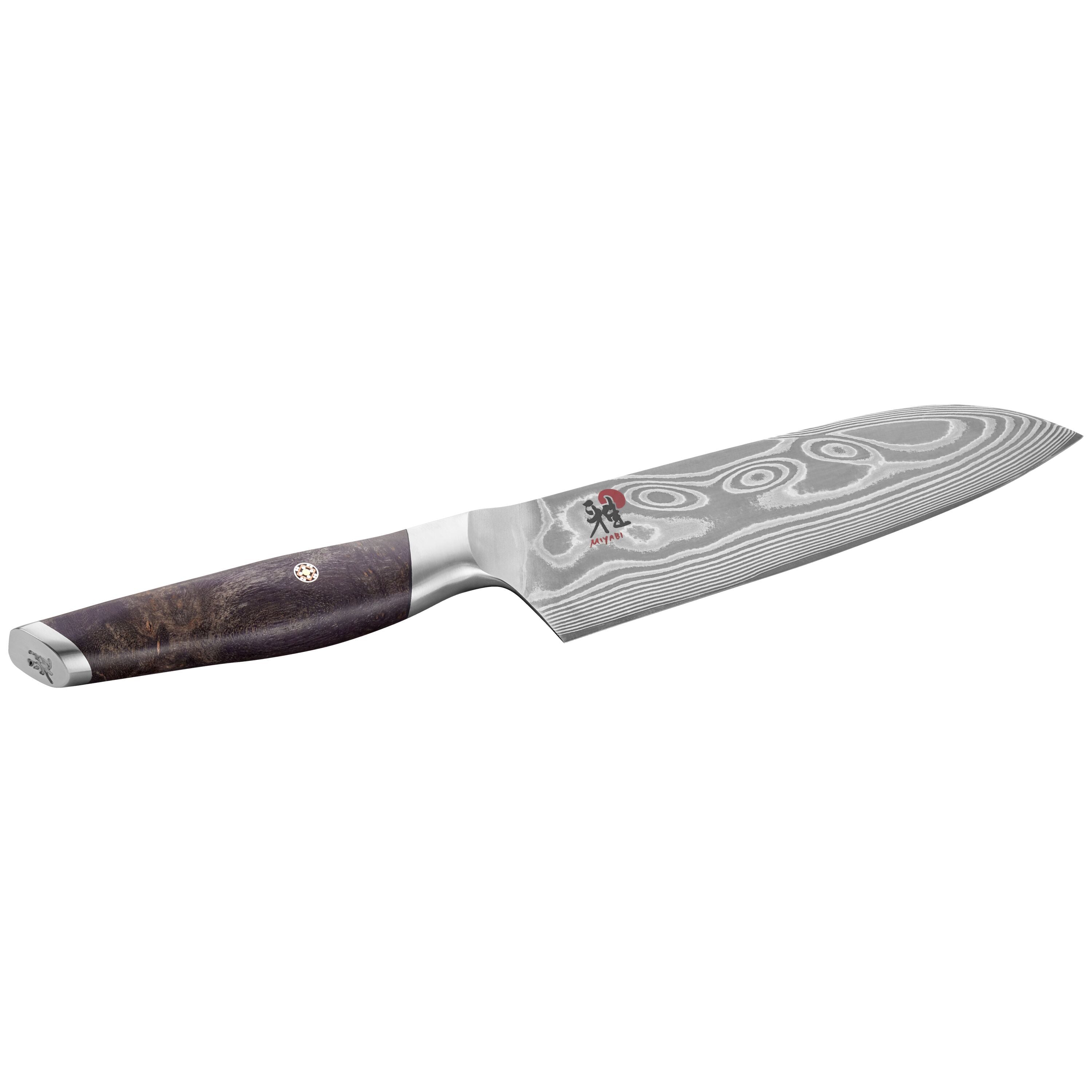 Miyabi Iki 7" Santoku Knife - Damascus Steel Maple Wood Handle-Santoku Knife-DECOROLALA