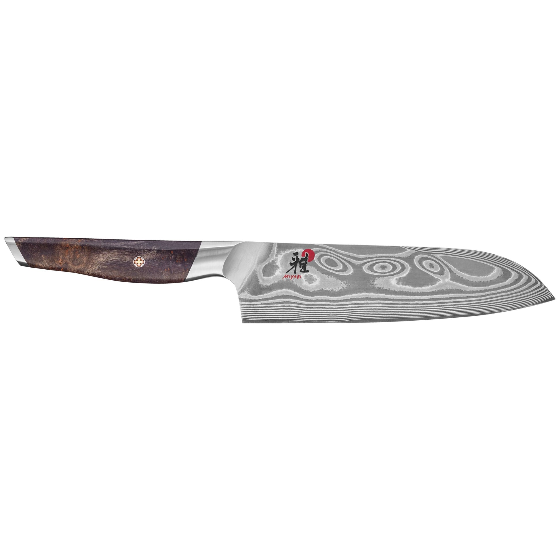 Miyabi Iki 7" Santoku Knife - Damascus Steel Maple Wood Handle-Santoku Knife-DECOROLALA