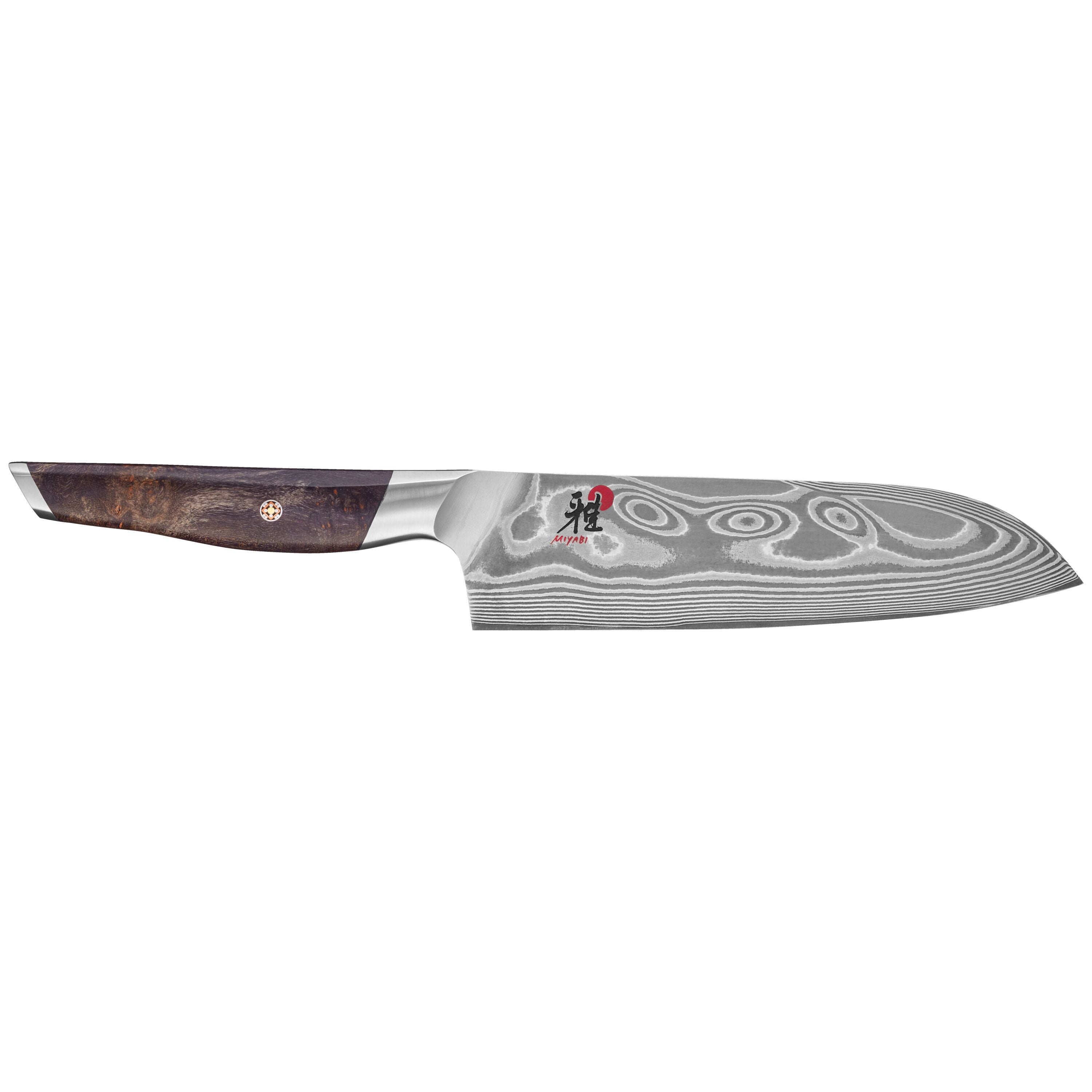 Miyabi Iki 7" Santoku Knife - Damascus Steel Maple Wood Handle-Santoku Knife-DECOROLALA