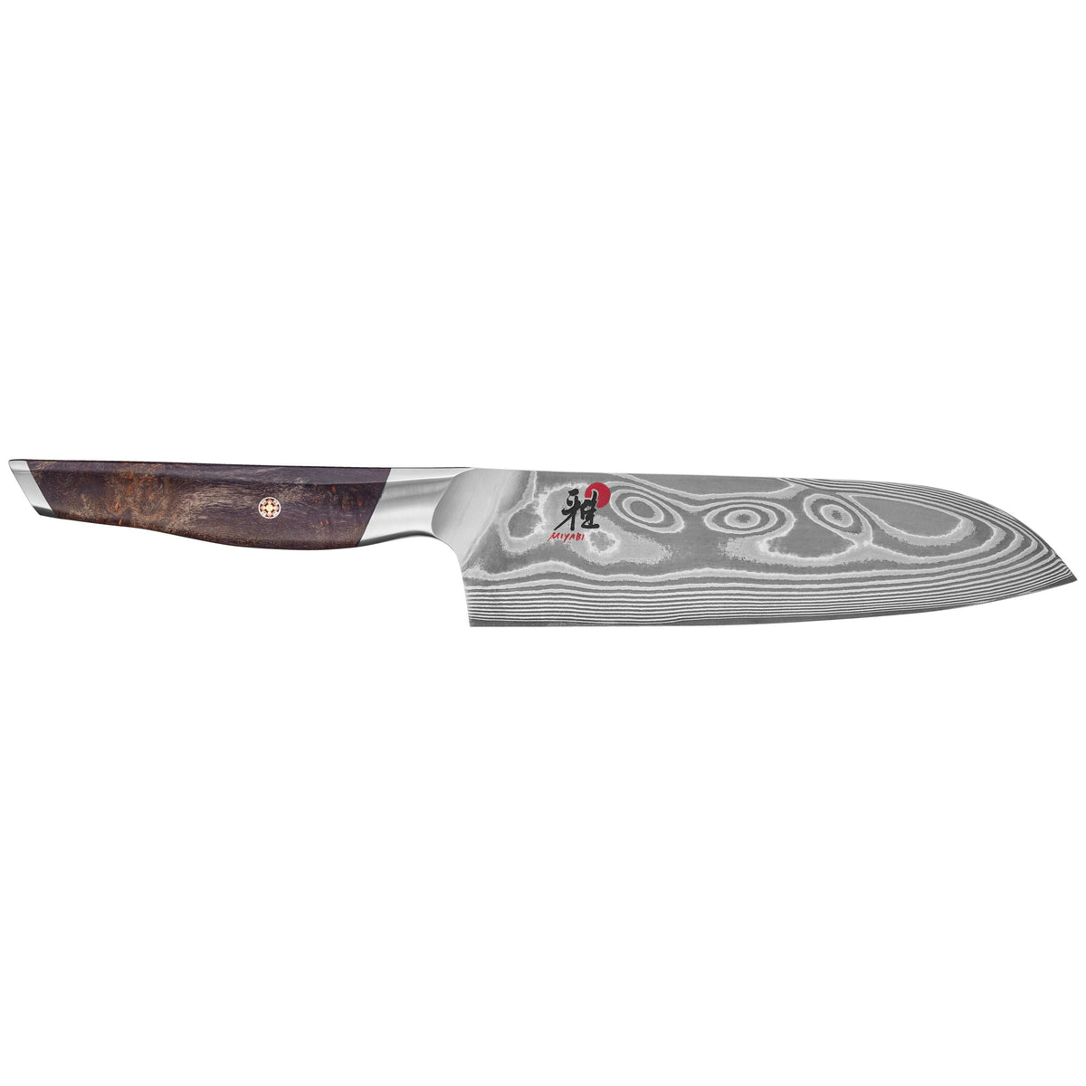 Miyabi Iki 7" Santoku Knife - Damascus Steel Maple Wood Handle-Santoku Knives-DECOROLALA