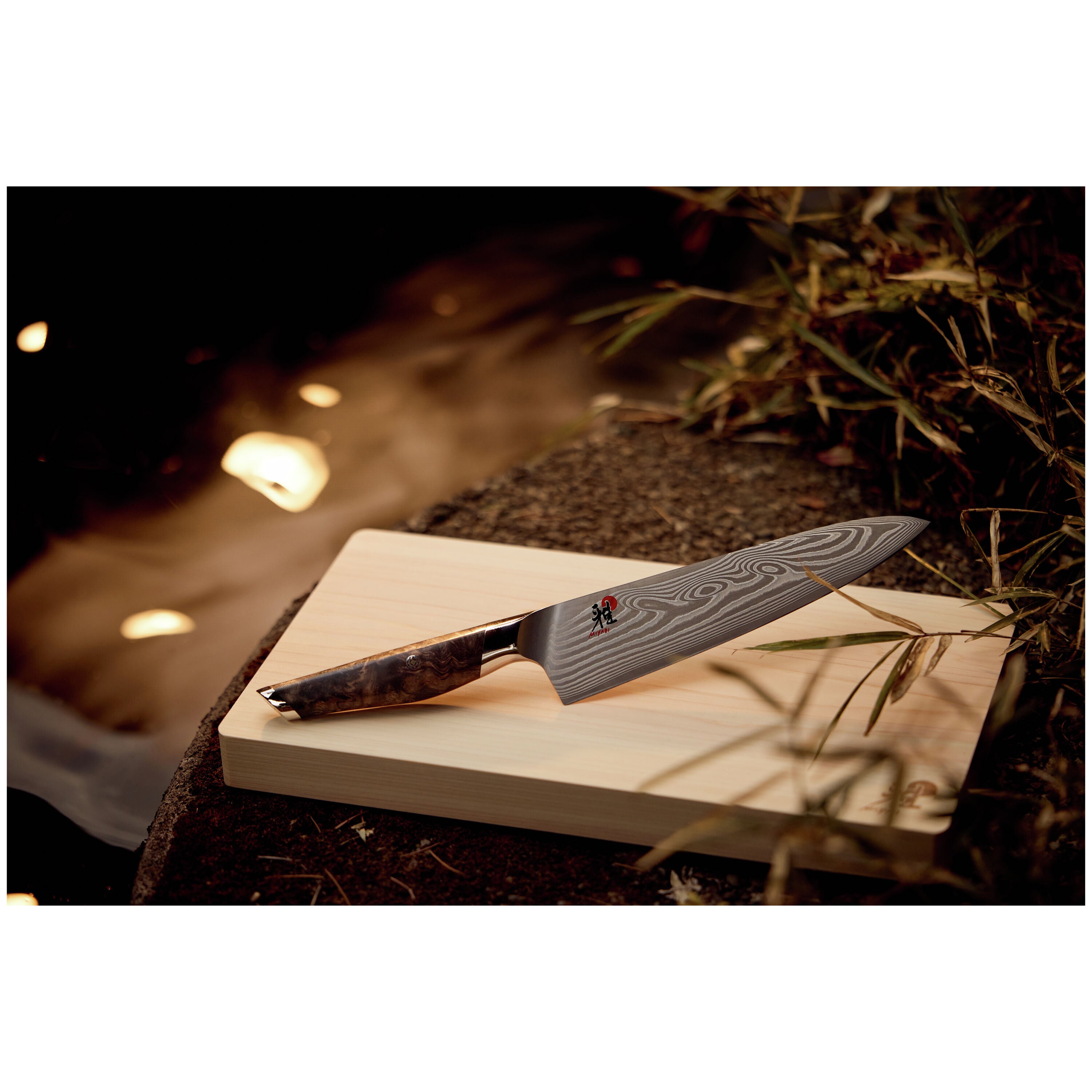 Miyabi Iki 8" Gyutoh Chef's Knife - Damascus Maple Wood Handle-Chef Knife-DECOROLALA