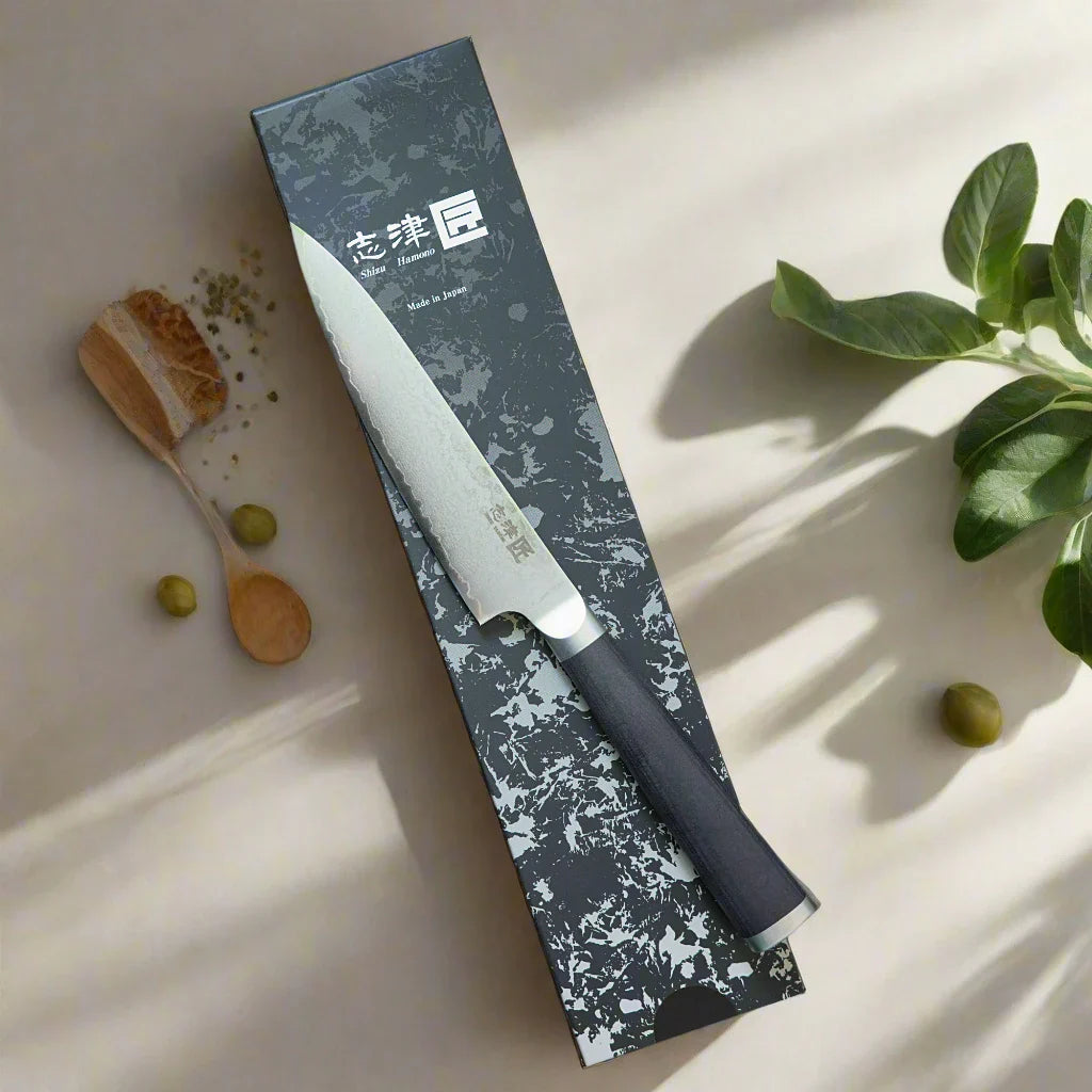 Miyako SUS 130mm Petty Knife - 33 Layer Damascus Steel Blade  Made in Japan-Gyuto-DECOROLALA