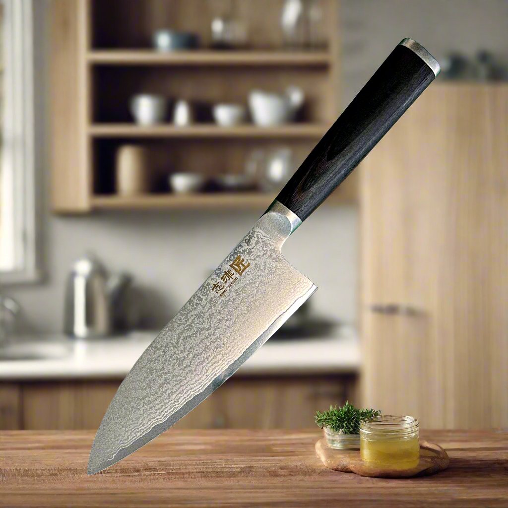 Miyako SUS 165mm Deba Knife Right Hand | 33 Layer Damascus Steel Blade  Made in Japan-Deba-DECOROLALA