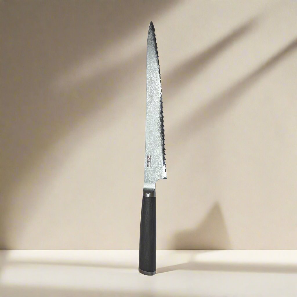 Miyako SUS 240mm Bread Slicer | 33 Layer Damascus Steel Blade  Made in Japan-Bred Knife-DECOROLALA