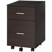 Mobile Filing Cabinet, Vertical File Cabinet with 2 Drawers, Wheels, for Letter or A4 File, Brown-Office Products > Office Furniture > Office Cabinets & Cupboards-DECOROLALA