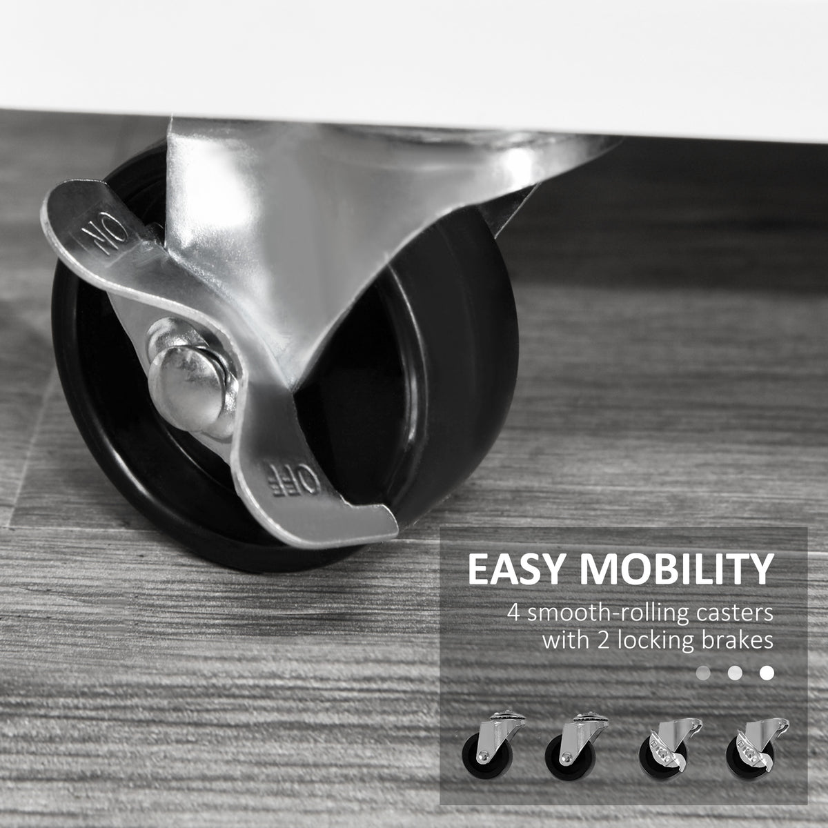 Mobile Lateral Filing Cabinet & Printer Stand - White-Office Products > Office Furniture > Office Cabinets & Cupboards-DECOROLALA