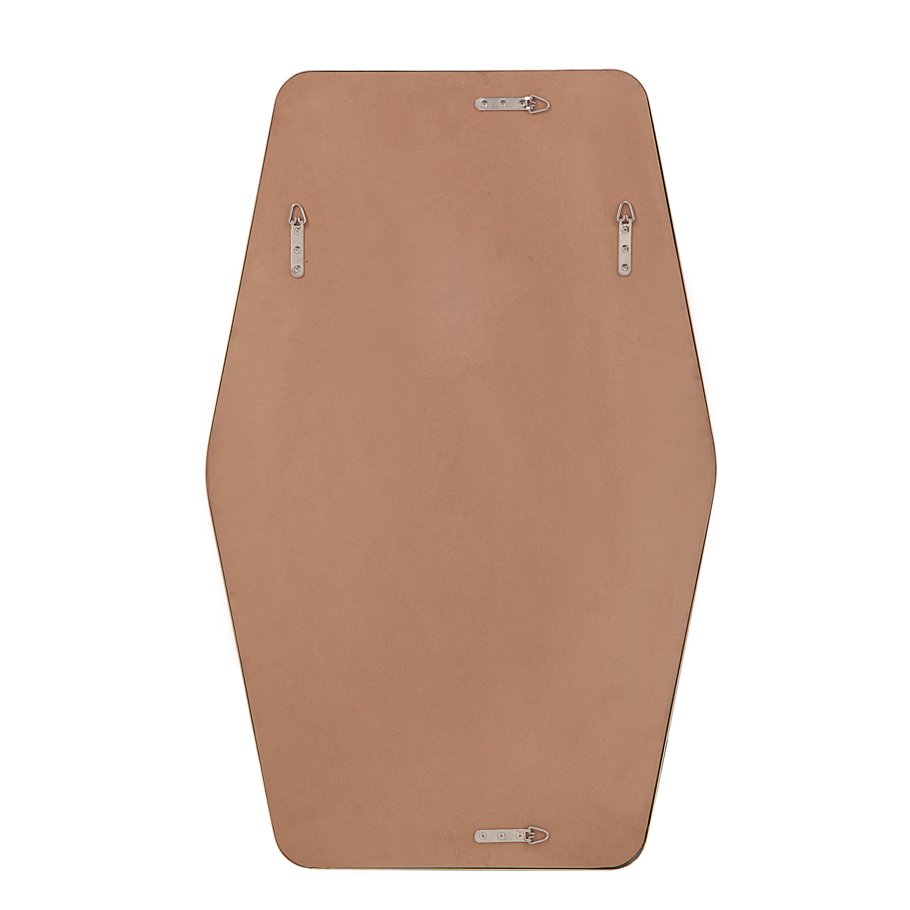 Mocha 40" Tall Rectangular Mirror, Satin Brass-Mirror-DECOROLALA